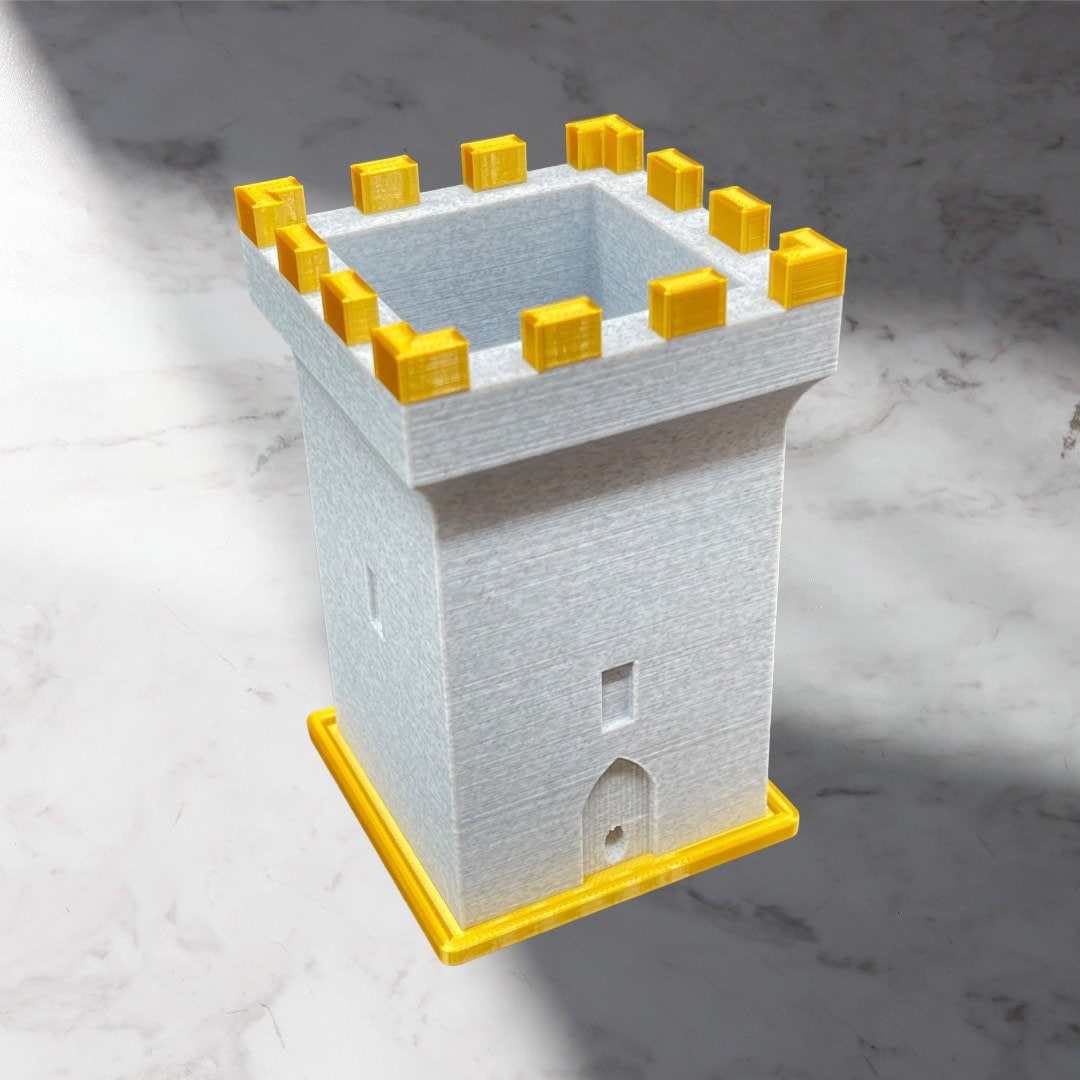 3D Printed Medieval Tower Planter with Base/Custom Dual Color with Matching Base/Great Gift for a Plant Lover/Succulent Plant Holder