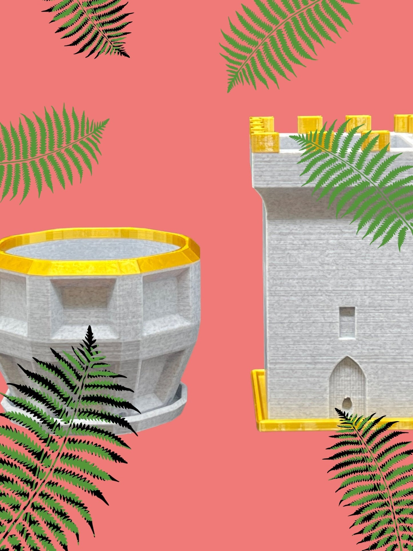 3D Printed Dimensional Planter with Base/Custom Top Rim Color /Great Gift for a Plant Lover/Succulent Plant Holder