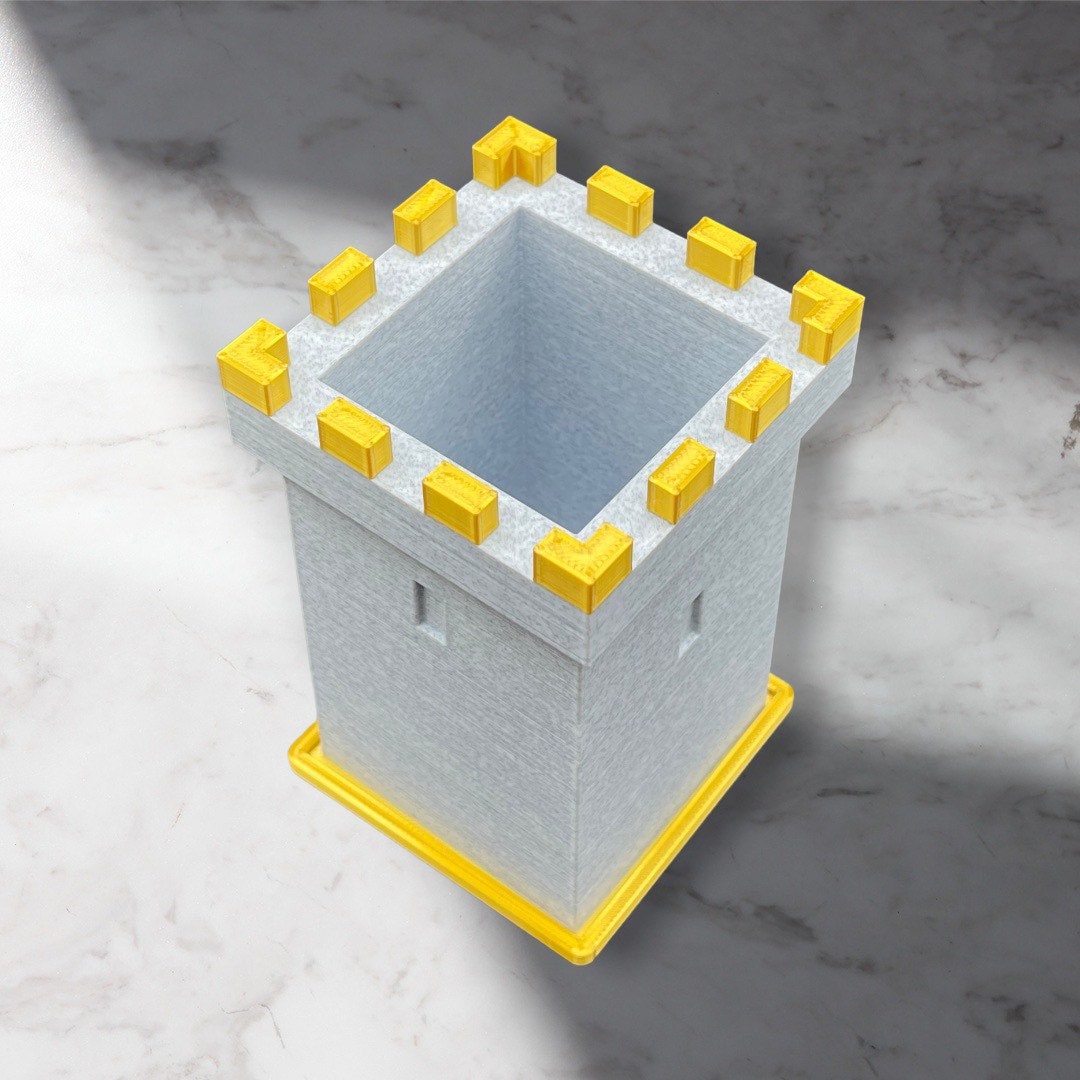 3D Printed Medieval Tower Planter with Base/Custom Dual Color with Matching Base/Great Gift for a Plant Lover/Succulent Plant Holder