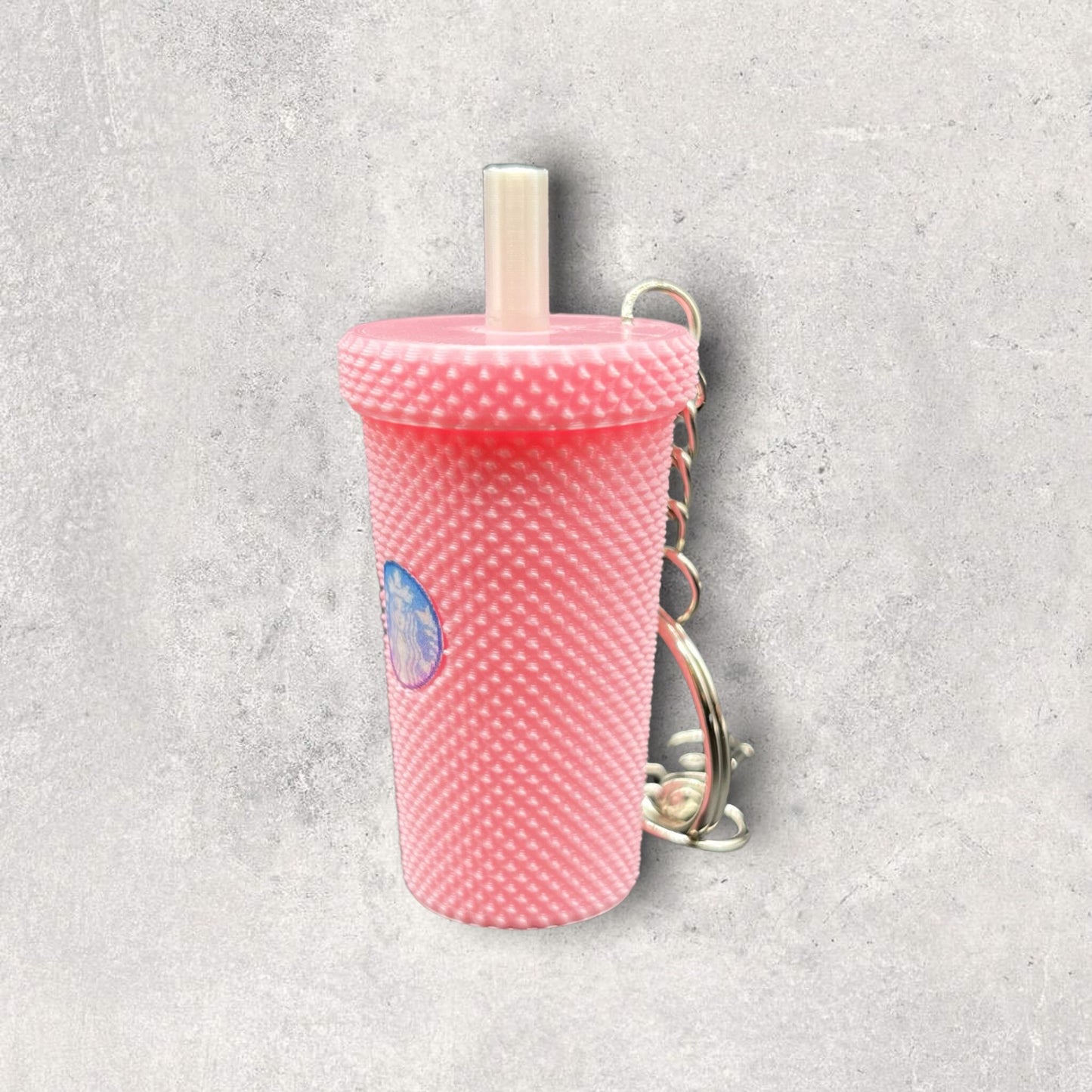 3D Printed Studded Tumbler Keychain With Lid/Starbucks Inspired Stash Container/Custom Color Combinations/for Coffee Lover’s