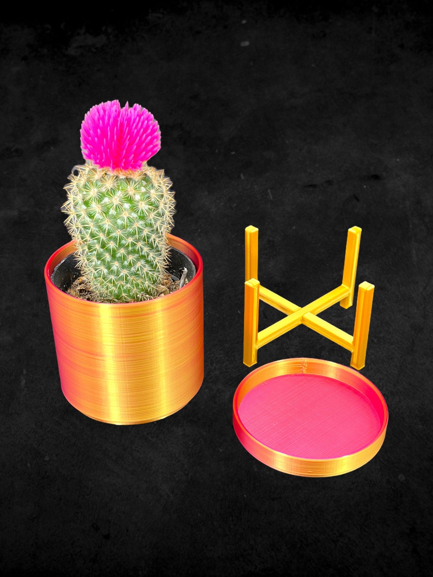Mini Succulent Planter with Stand 3D Printed/Custom Color with Stand/Great Gift for a Plant Lover/Succulent Plant Holder