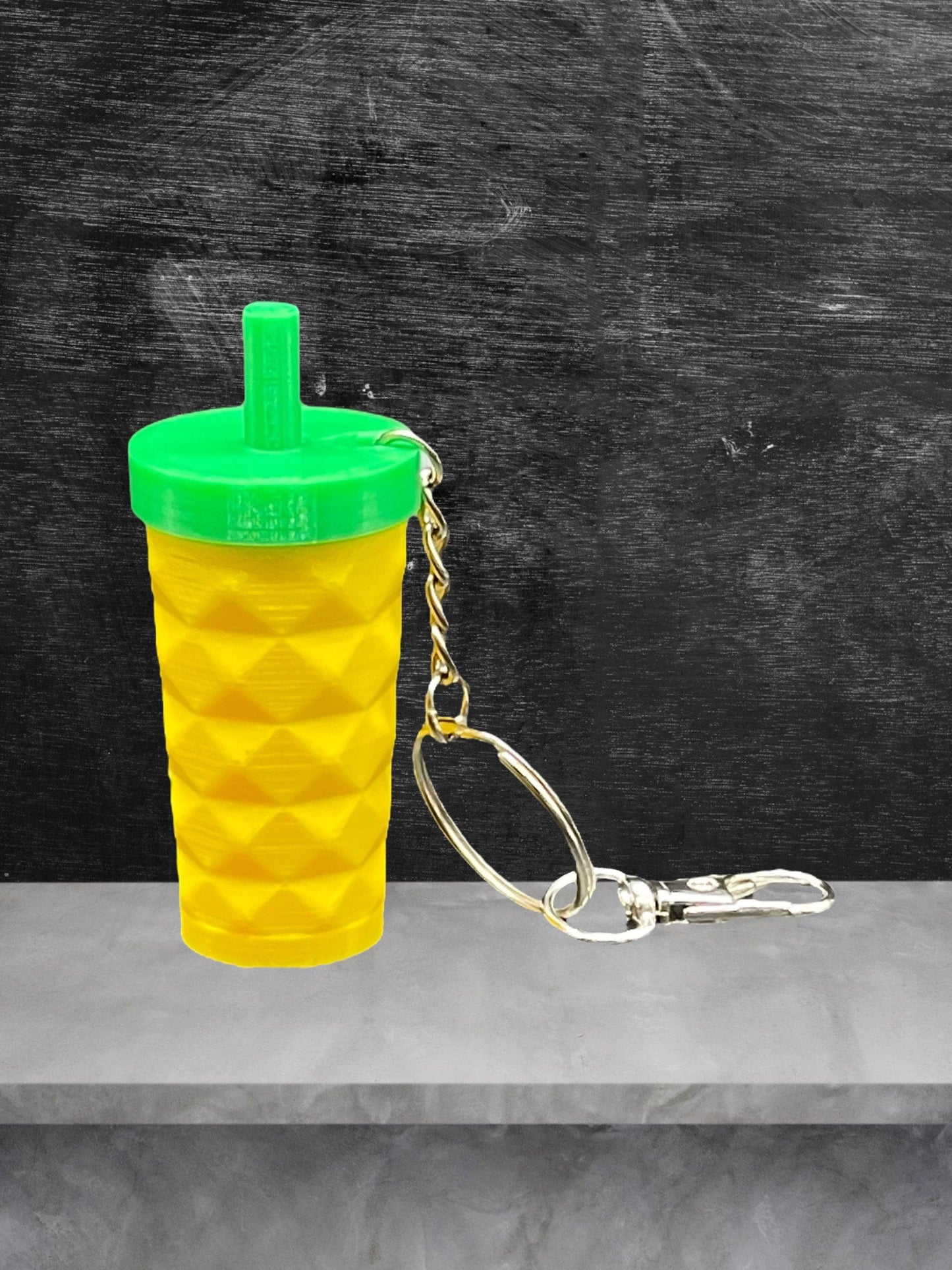 3D Printed Pineapple Tumbler Keychain With Lid/Starbucks Inspired Stash Container/Custom Color Combinations/for Coffee Lover’s