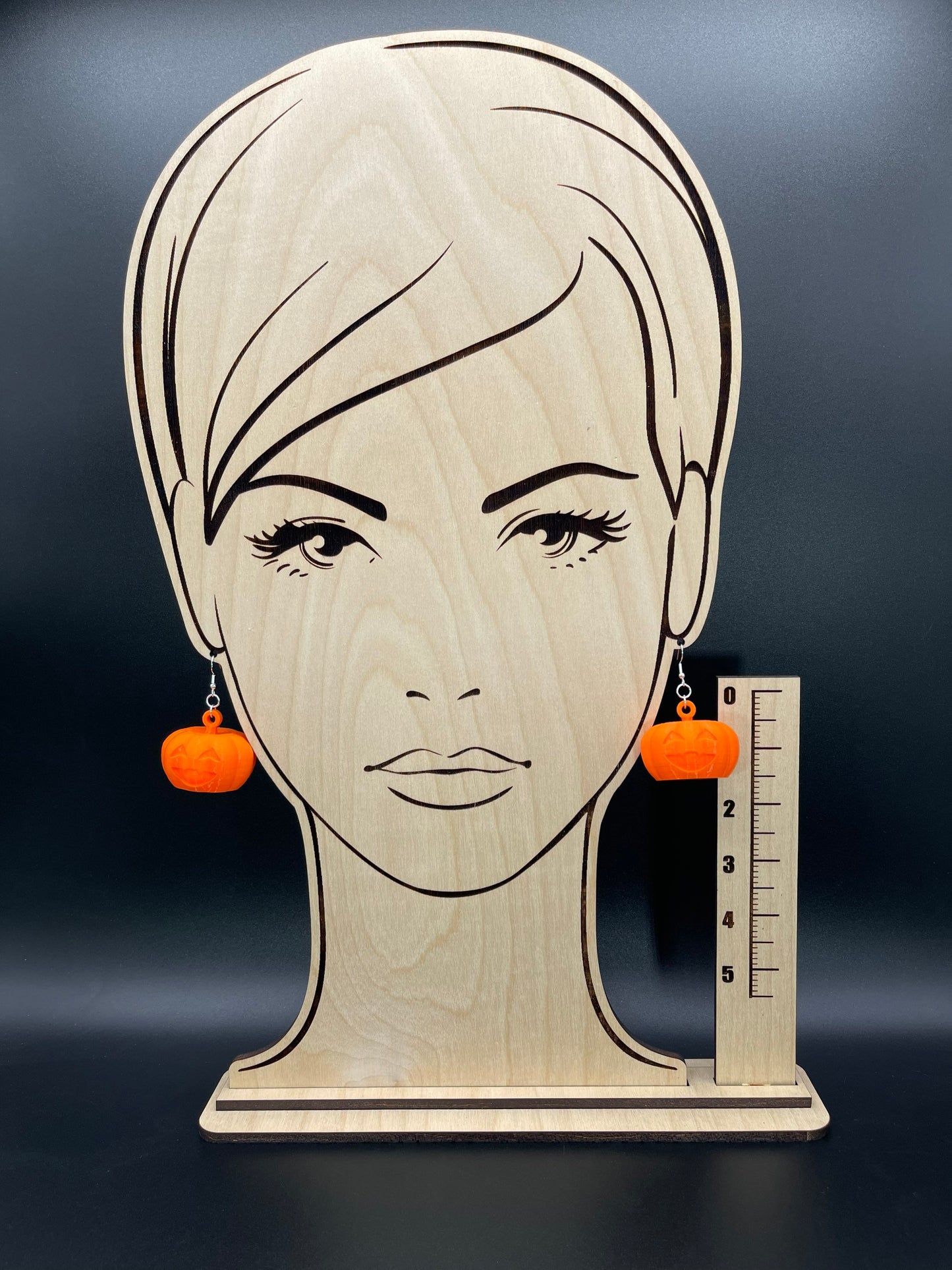 3D Printed Light Up Jack-O-Lantern Pumpkin Earrings/Lightweight/Custom Colors/Halloween Accessory available in Fluorescent colors