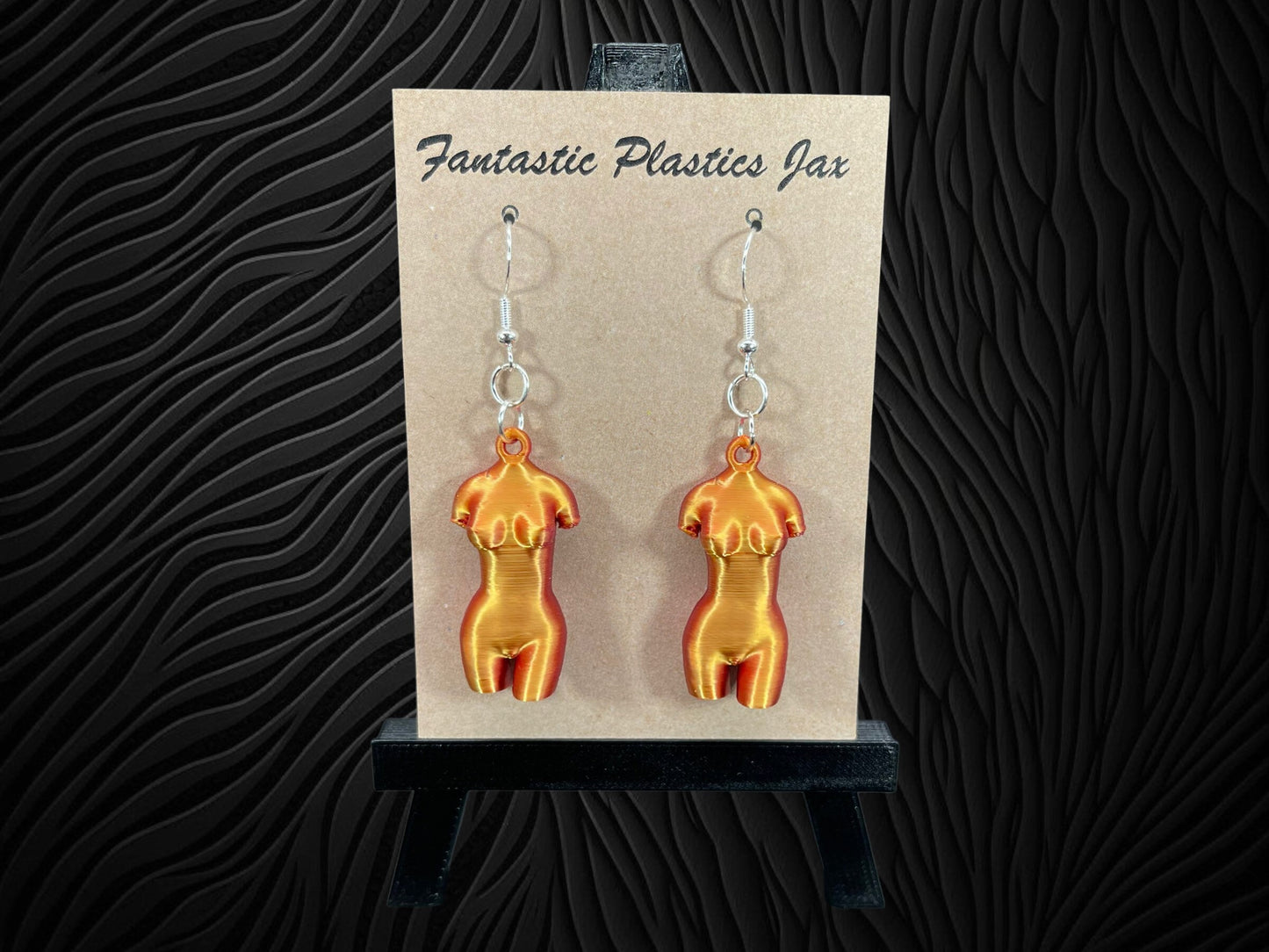 3D Printed Female Body Art Earrings/Super Lightweight/Custom Colors/Super Cute Gift Goddess Figure and Empowerment