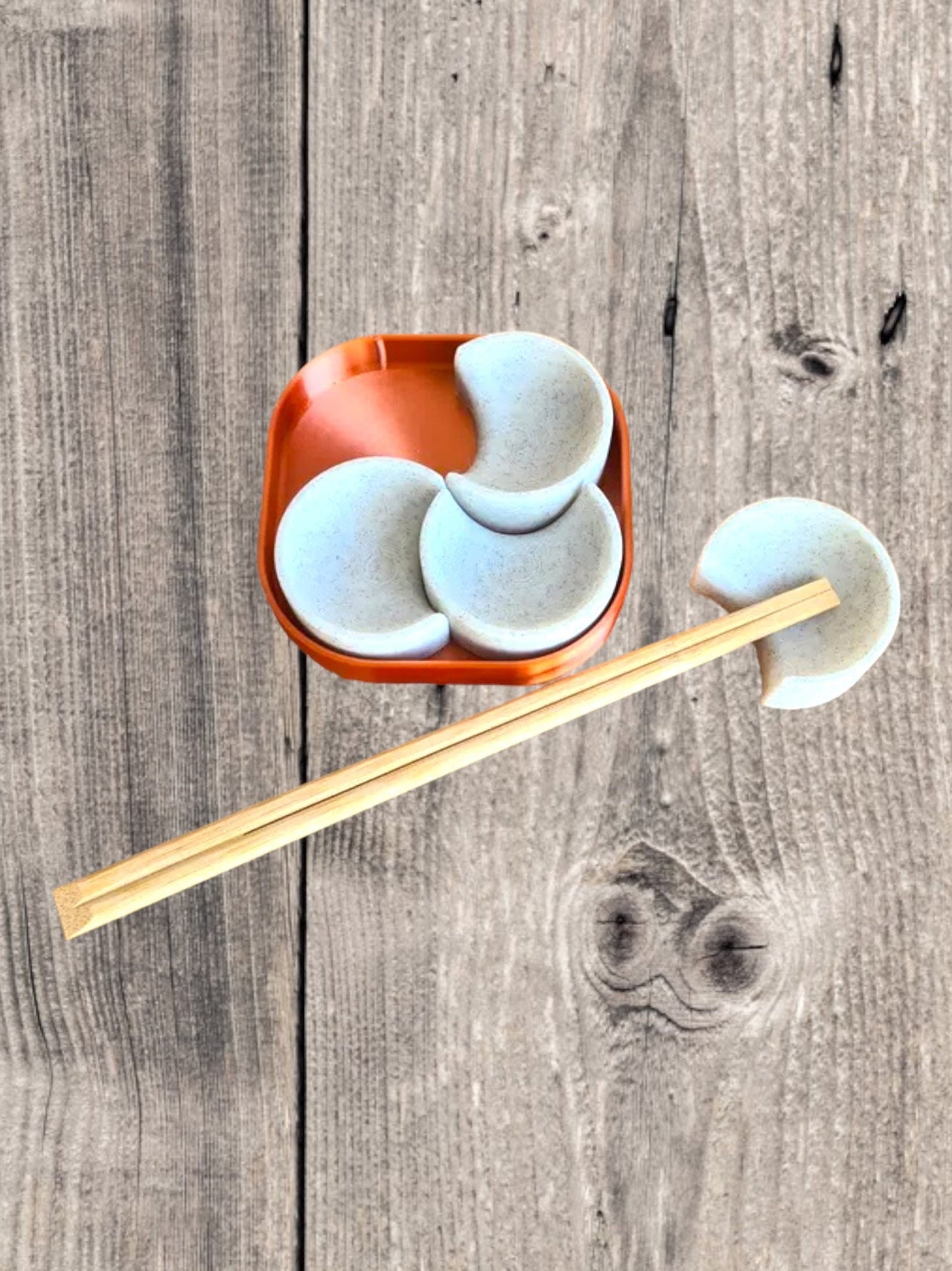 3D Printed Chop Stick Holders With Tray/Set of 4/Custom Color Combinations/for Sushi Lover’s