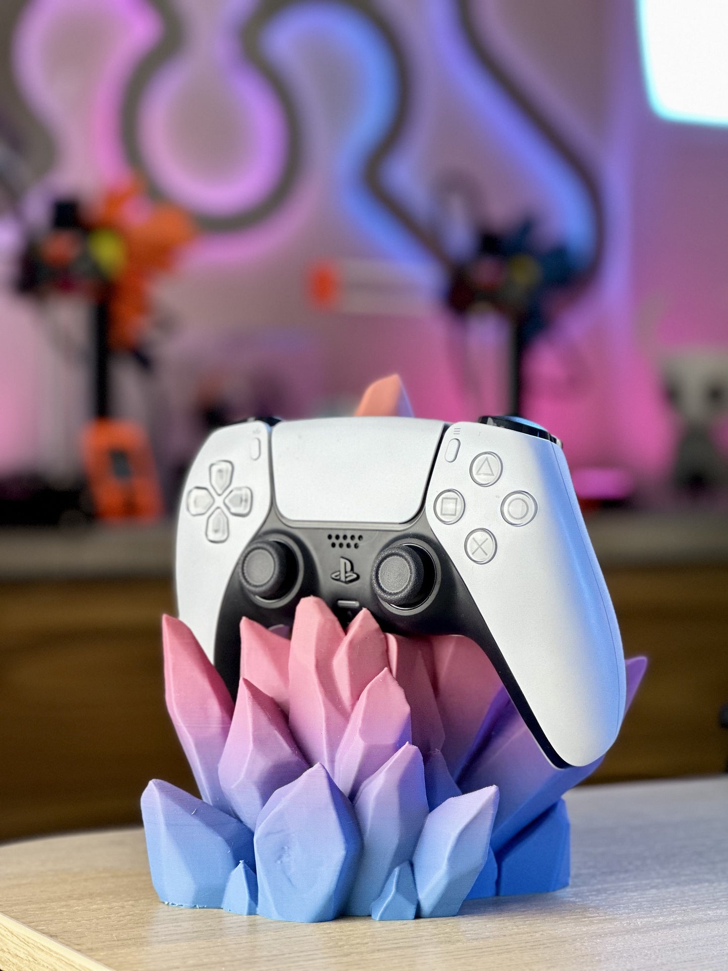 3D Printed Crystal Controller Stand /Custom Color/Great Gift for that Gamer Controller Holder