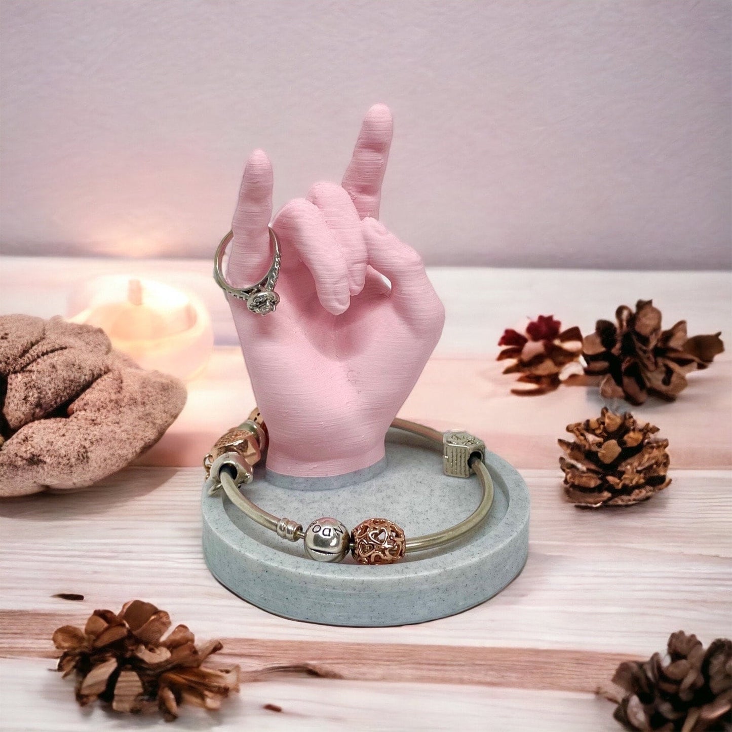 3D Printed Rocker Hand Jewelry Holder/Ring Holder/Custom Color Combinations/Bracelet Holder/Drop Dish