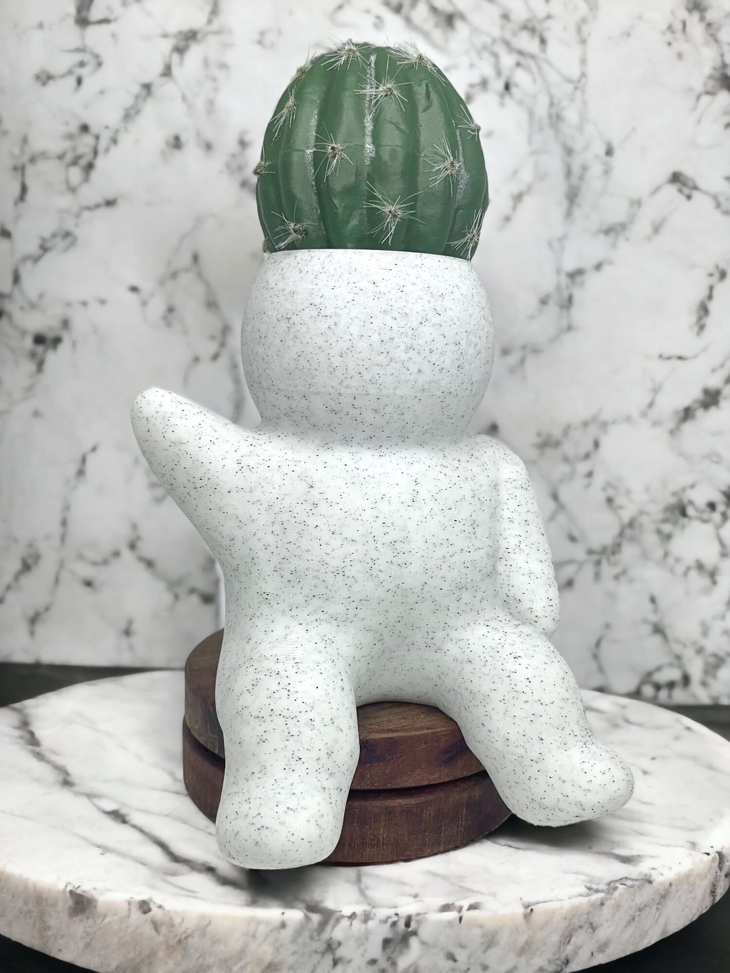 3D Printed Chubby Sitting Planter /Custom Color/Great Gift for a Plant Lover/Succulent Plant Holder with drainage/2 Styles to Choose