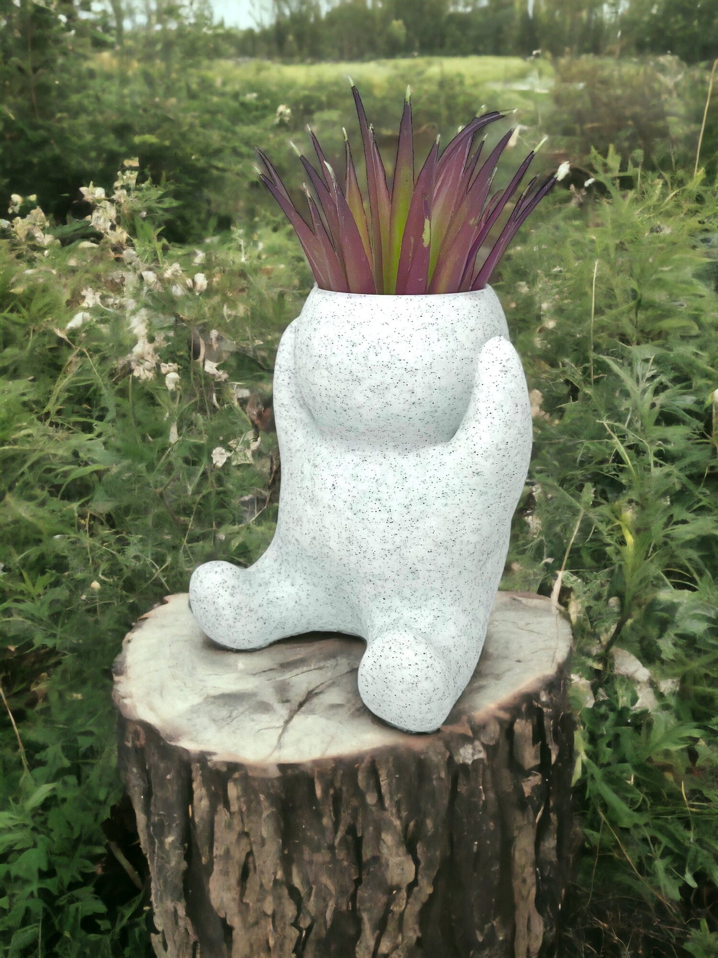 3D Printed Chubby Sitting Planter /Custom Color/Great Gift for a Plant Lover/Succulent Plant Holder with drainage/2 Styles to Choose