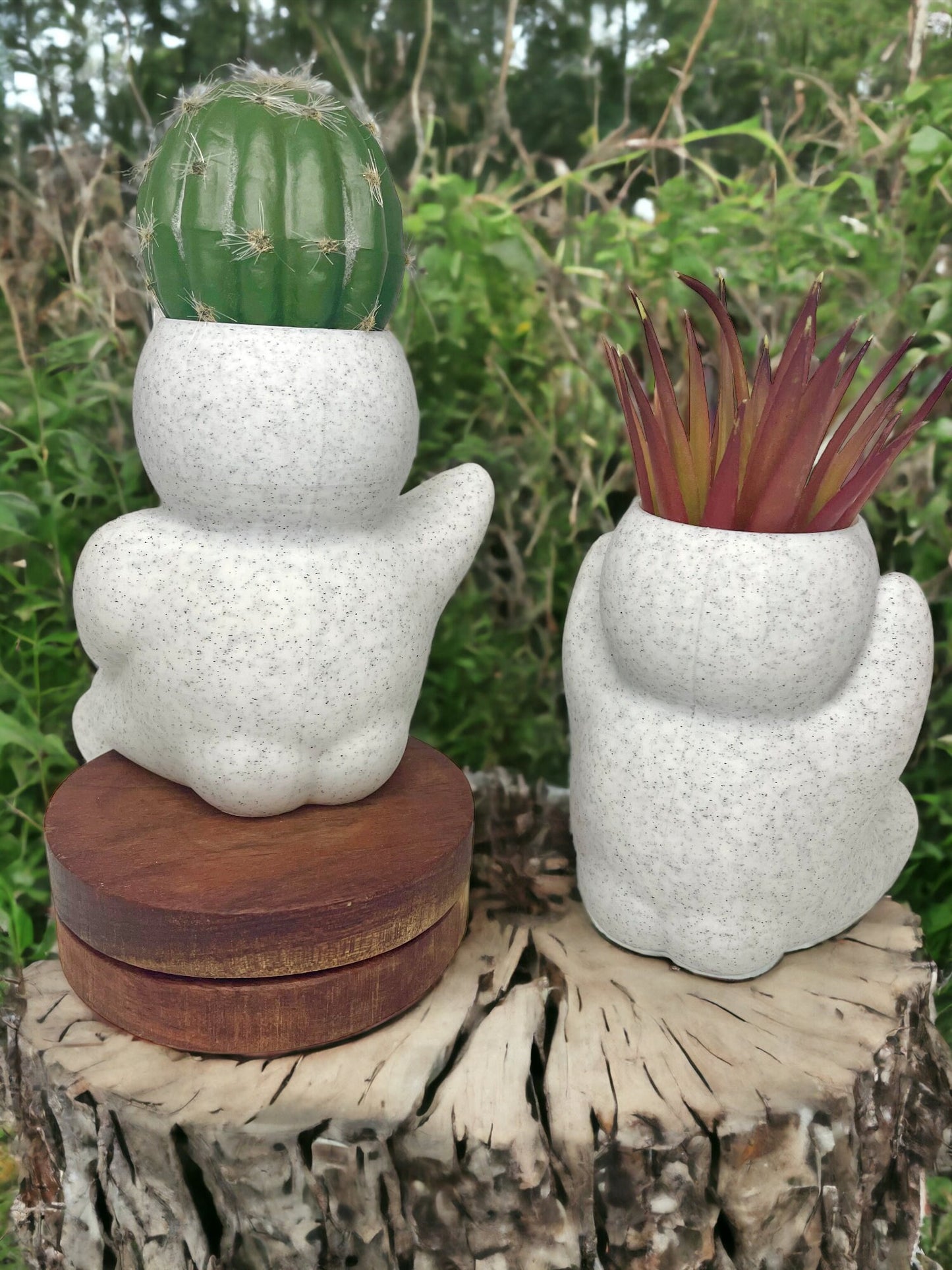 3D Printed Chubby Sitting Planter /Custom Color/Great Gift for a Plant Lover/Succulent Plant Holder with drainage/2 Styles to Choose