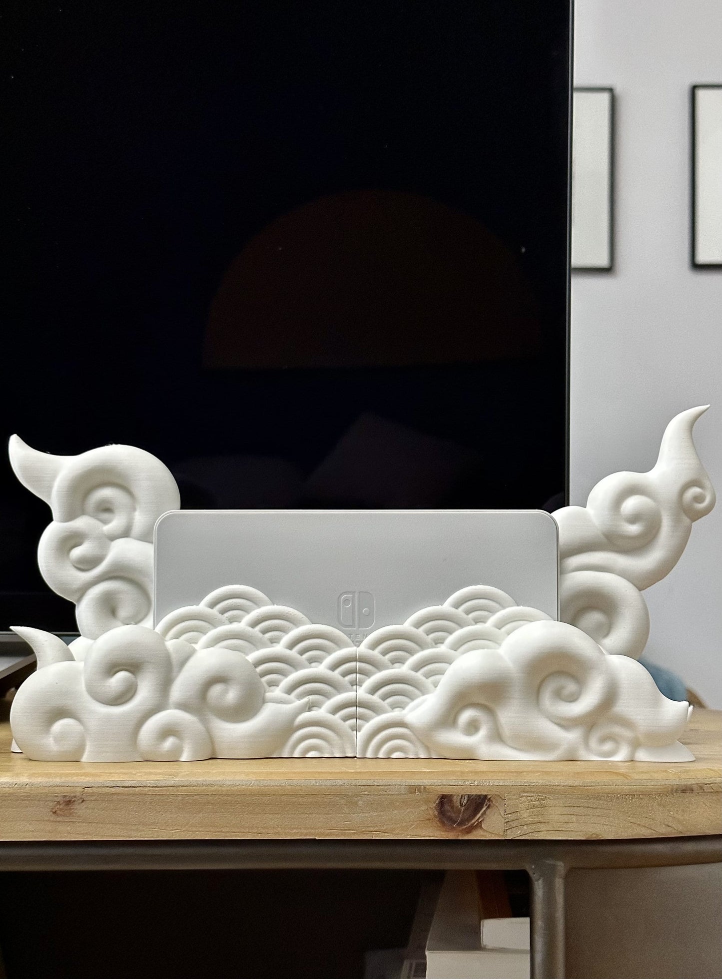 3D Printed Nintendo Switch Japanese Cloud Dock - CLASSIC & OLED VERSION /Custom Color/Great Gift for that Gamer