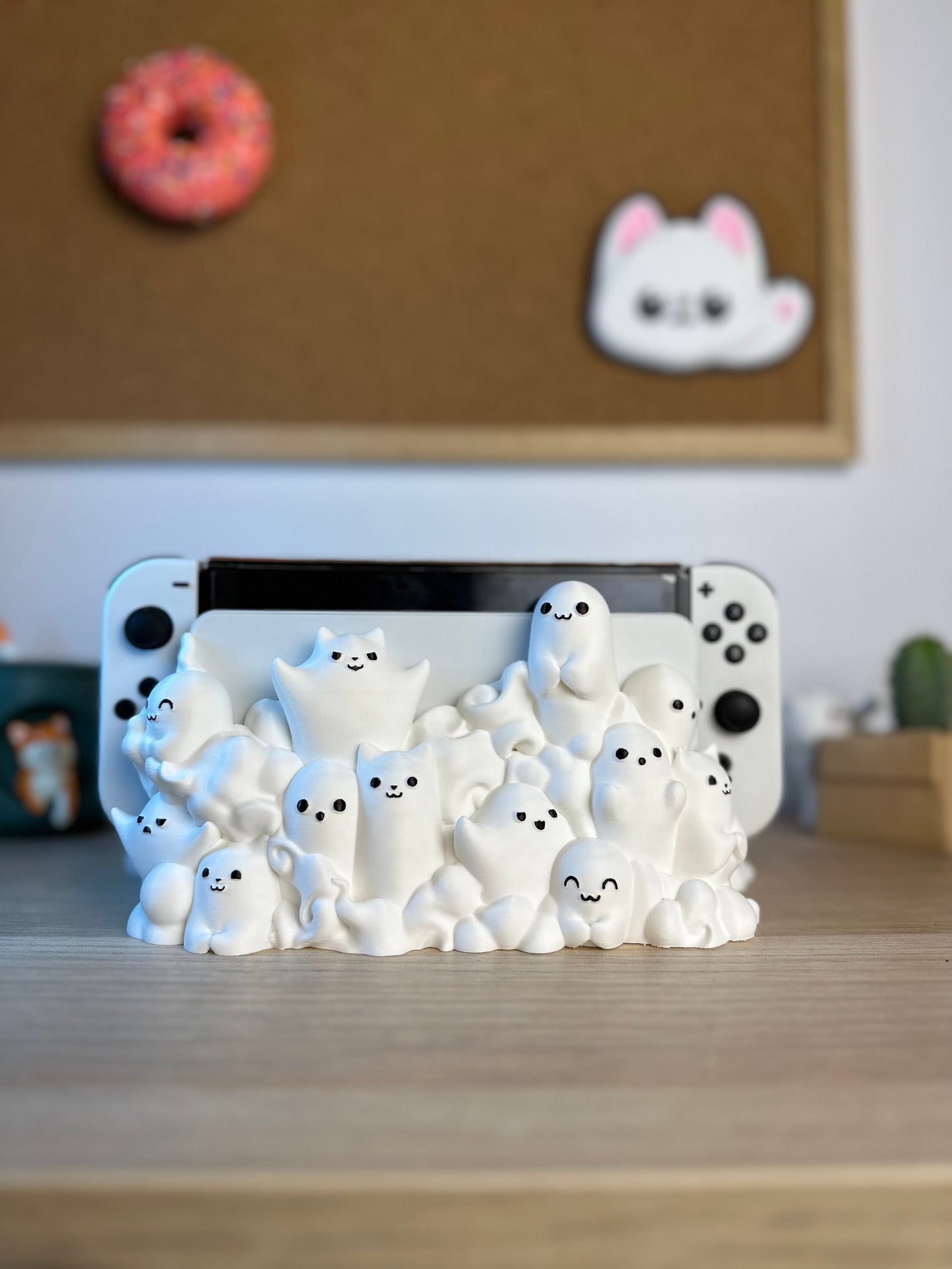 3D Printed Switch Cute Ghost Dock - CLASSIC & OLED VERSION /Custom Color/Great Gift for that Gamer
