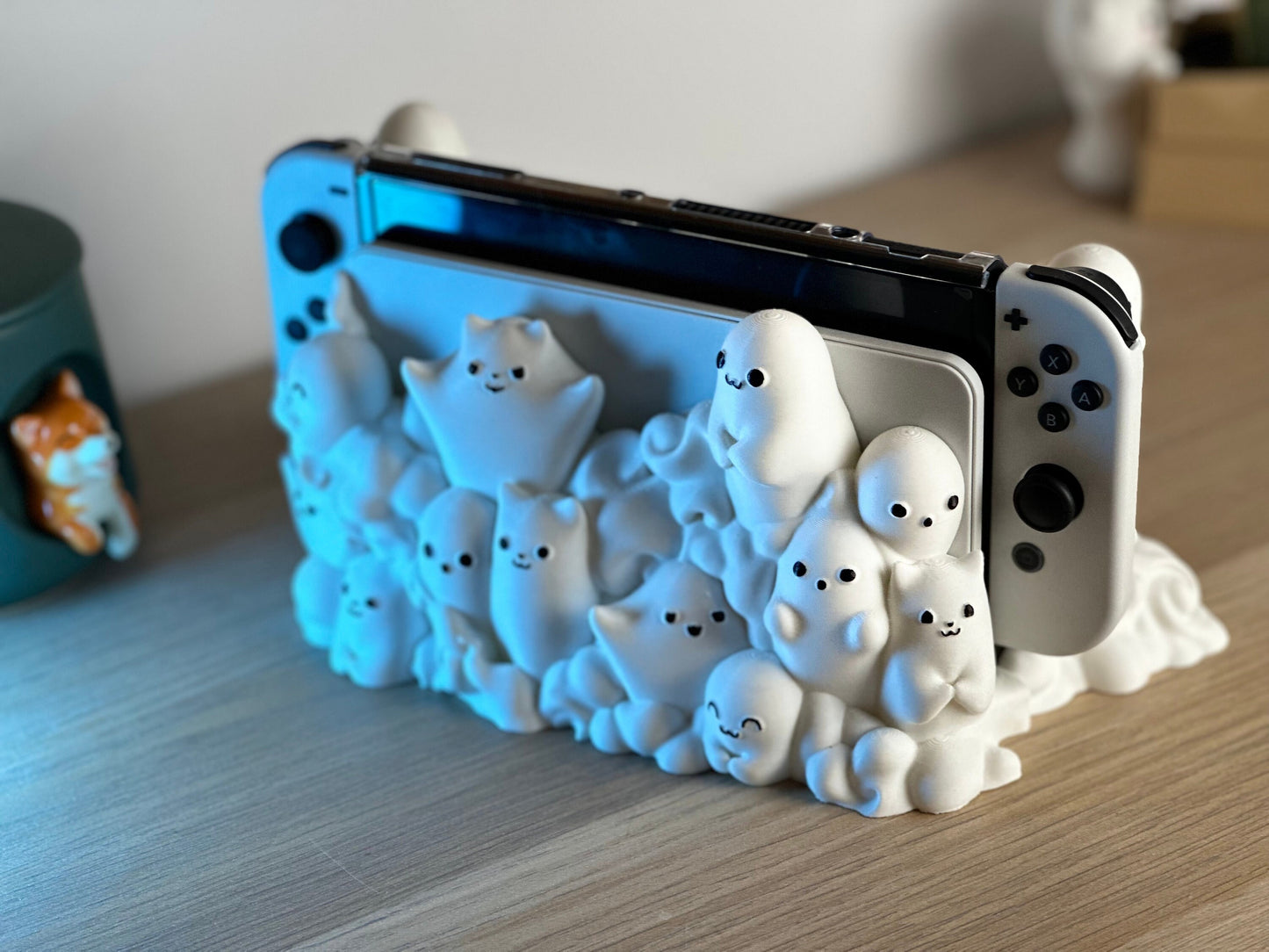 3D Printed Switch Cute Ghost Dock - CLASSIC & OLED VERSION /Custom Color/Great Gift for that Gamer