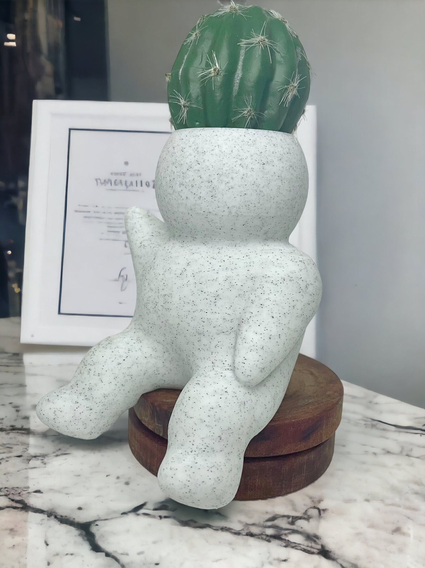 3D Printed Chubby Sitting Planter /Custom Color/Great Gift for a Plant Lover/Succulent Plant Holder with drainage/2 Styles to Choose