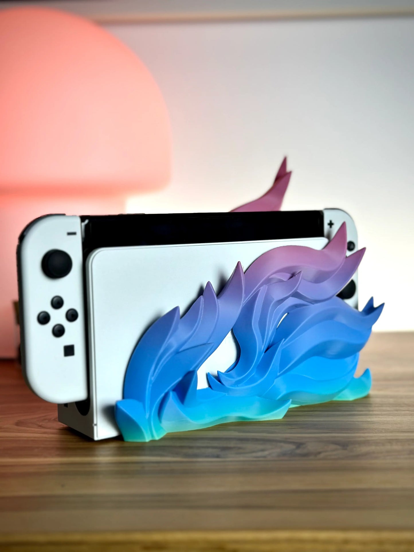 3D Printed Nintendo Switch Flame Dock - Works for both CLASSIC & OLED VERSION / Custom Color / Great Gift for that Gamer