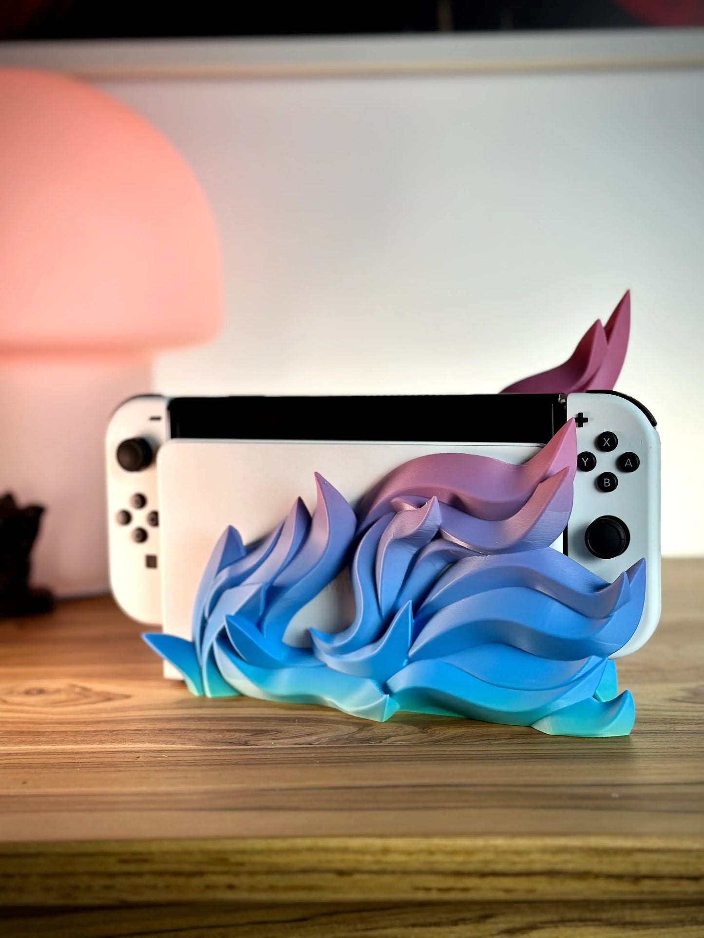 3D Printed Nintendo Switch Flame Dock - Works for both CLASSIC & OLED VERSION / Custom Color / Great Gift for that Gamer