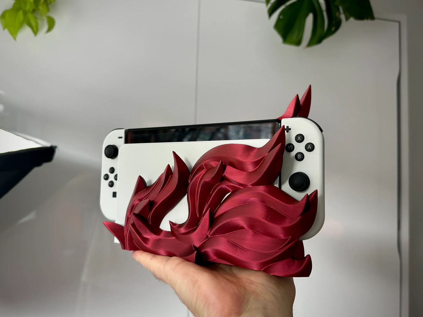 3D Printed Nintendo Switch Flame Dock - Works for both CLASSIC & OLED VERSION / Custom Color / Great Gift for that Gamer