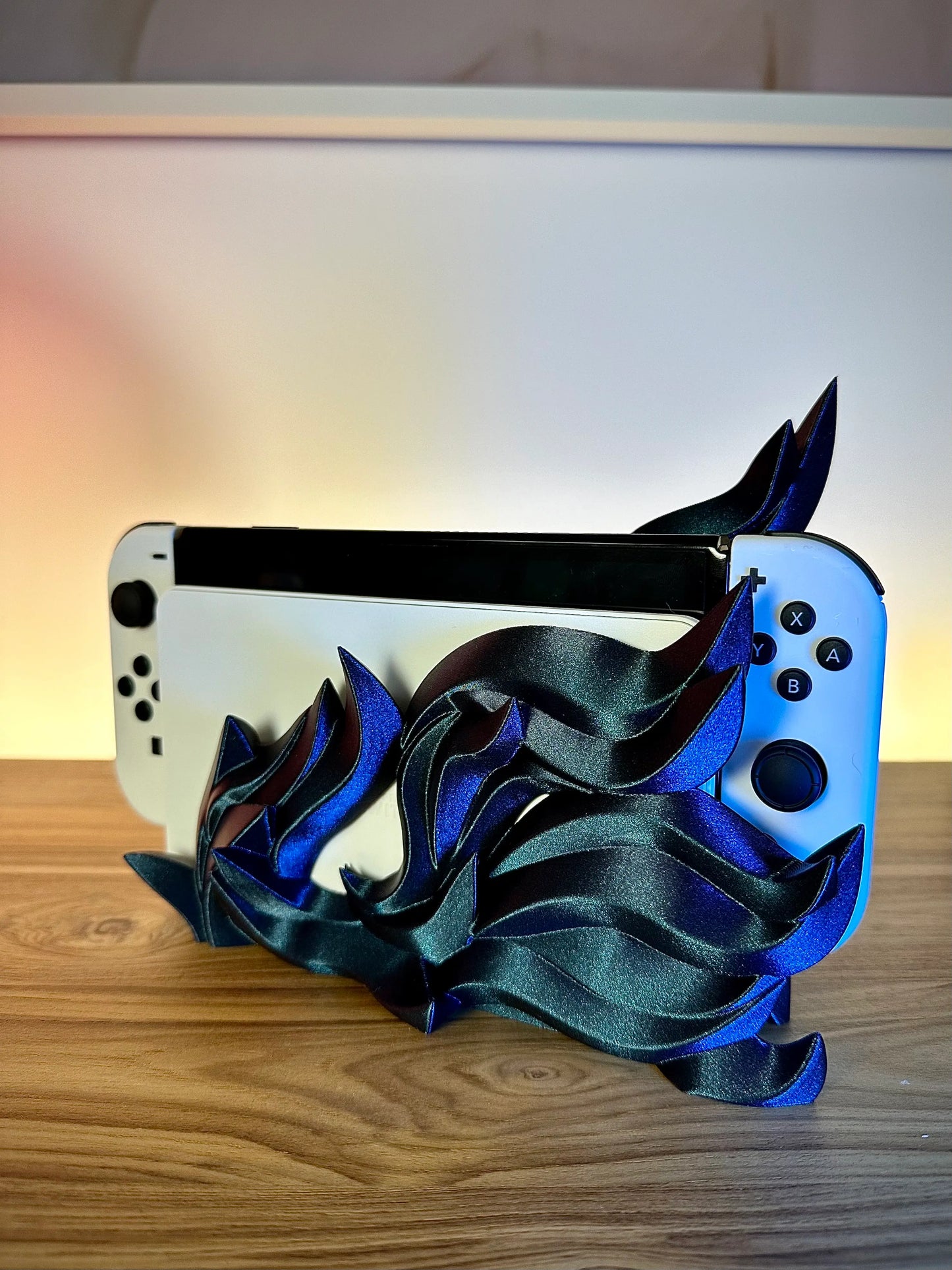 3D Printed Nintendo Switch Flame Dock - Works for both CLASSIC & OLED VERSION / Custom Color / Great Gift for that Gamer