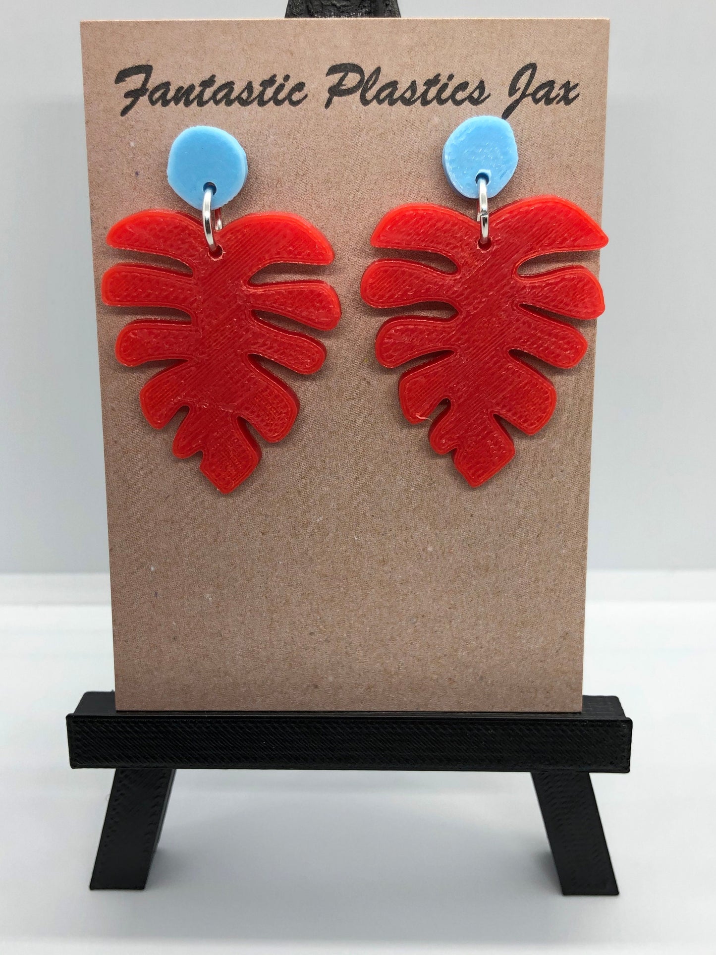 3D Printed Palm Leaf Earrings