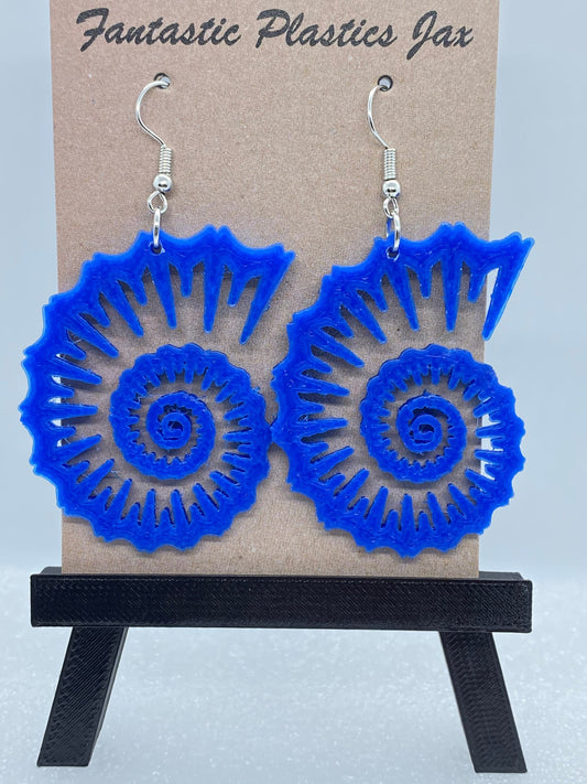 3D Printed Nautilus Sliced Earrings