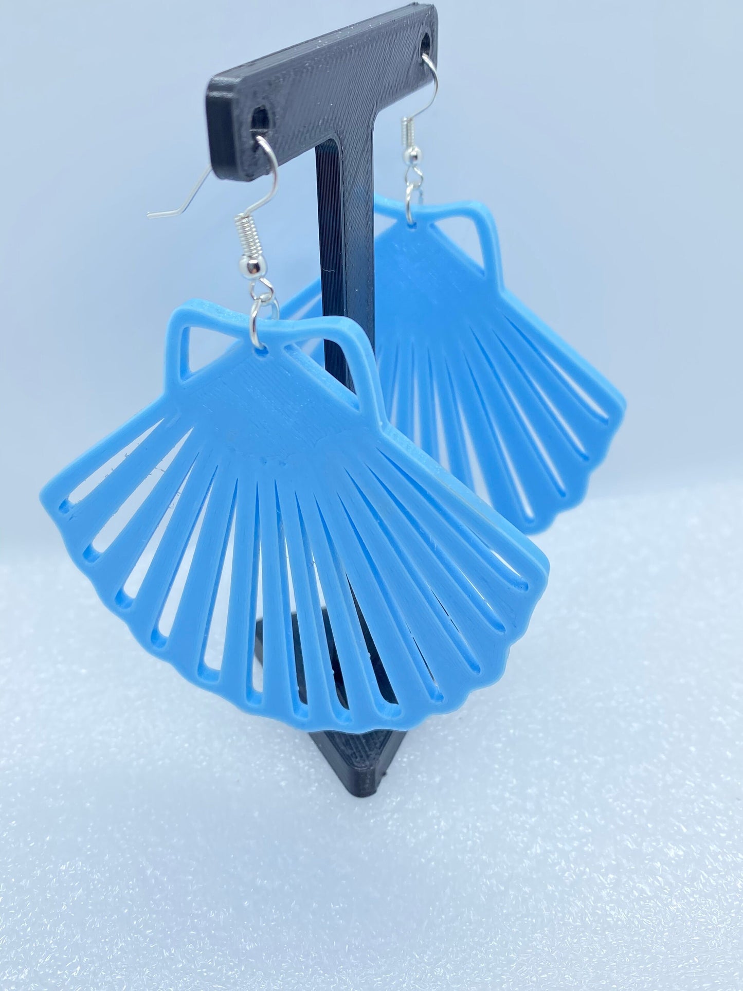 Custom 3D Printed Clam Shell Earrings