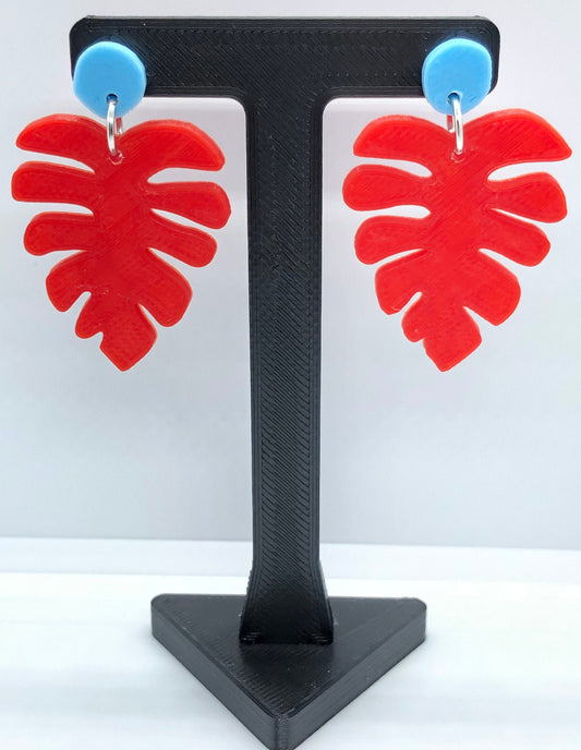 3D Printed Palm Leaf Earrings