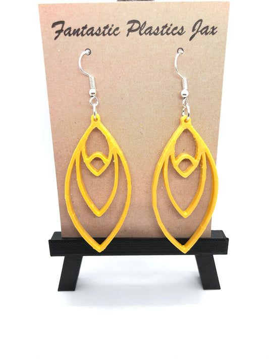 3D Printed Triple Tear Drop Earrings
