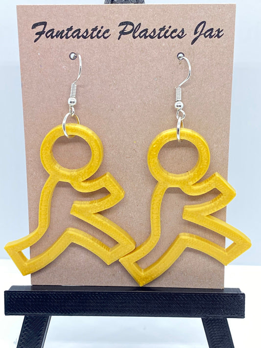 3D Printed Running Man Earrings