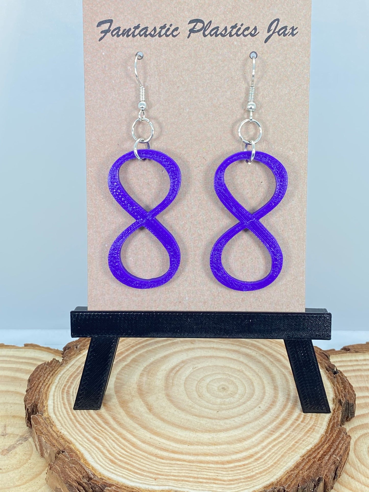 3D Printed Infinity Loop Earrings