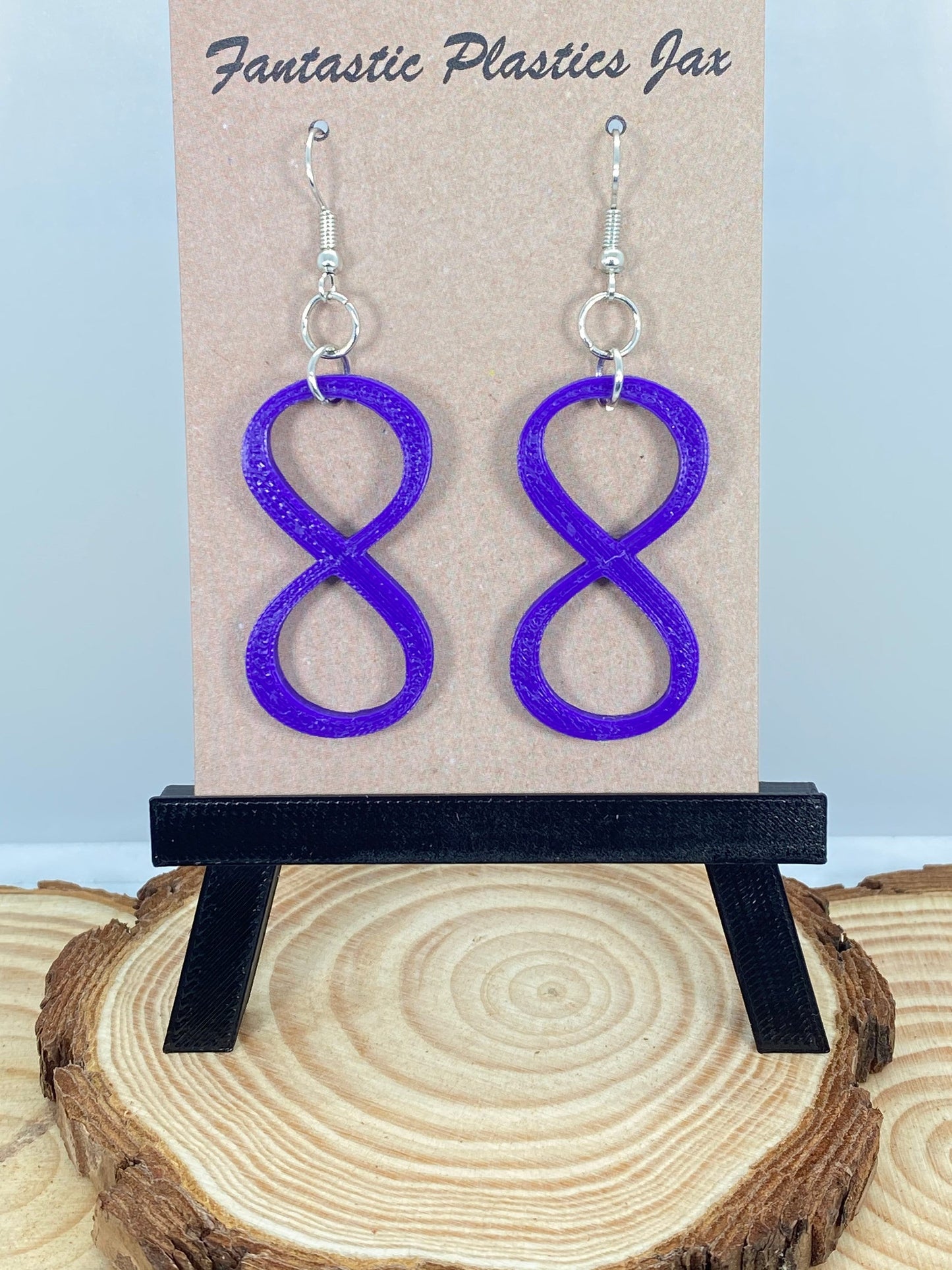 3D Printed Infinity Loop Earrings