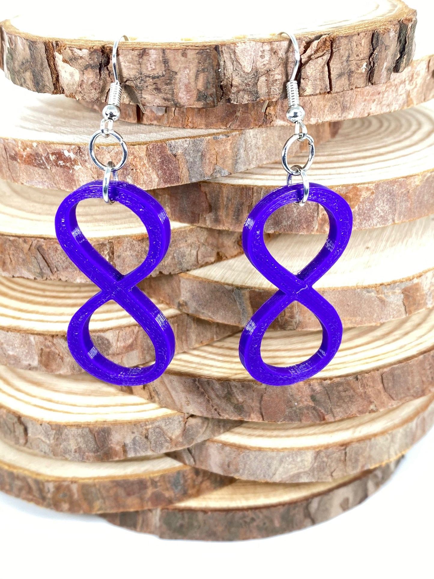 3D Printed Infinity Loop Earrings