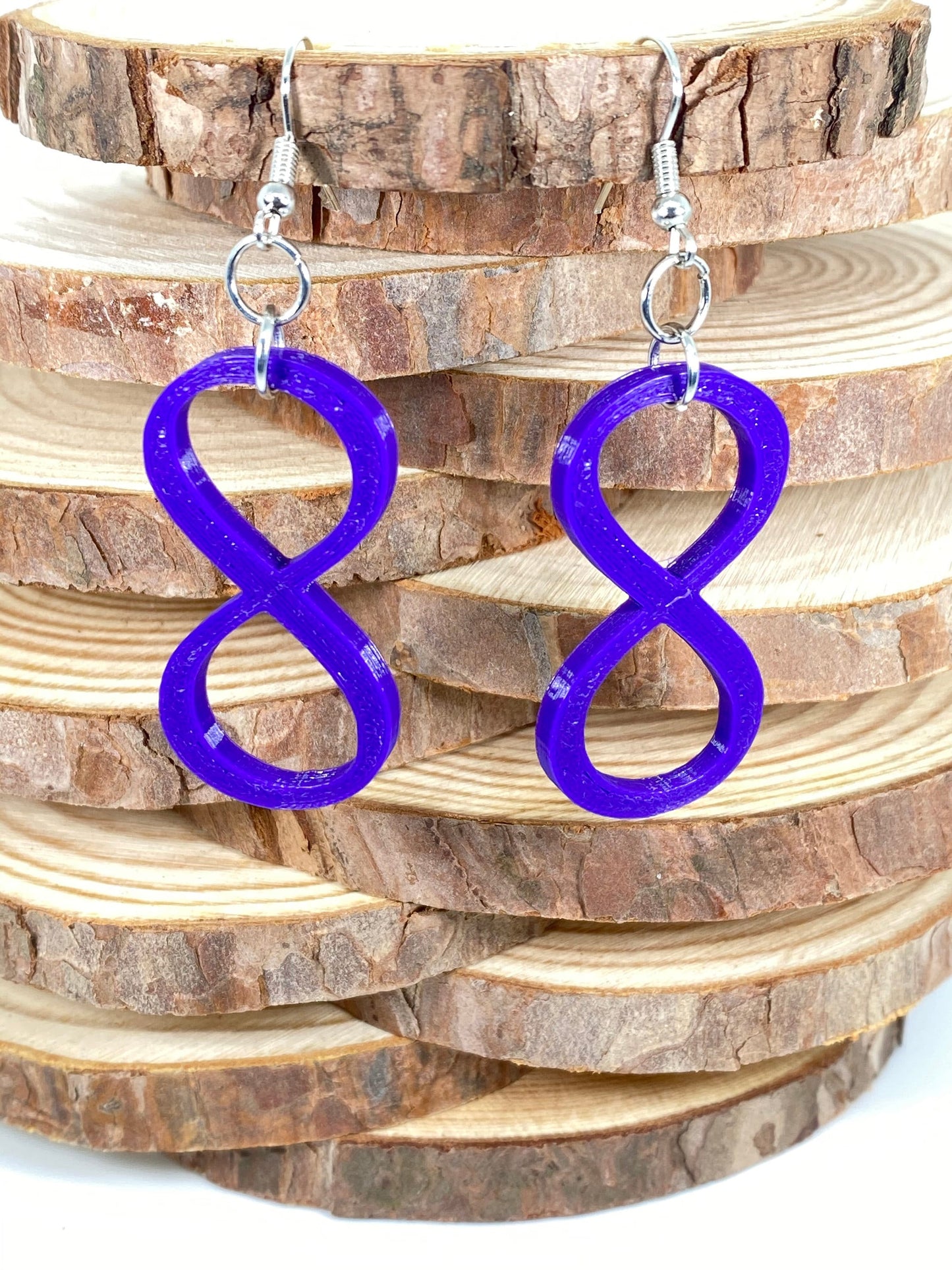 3D Printed Infinity Loop Earrings