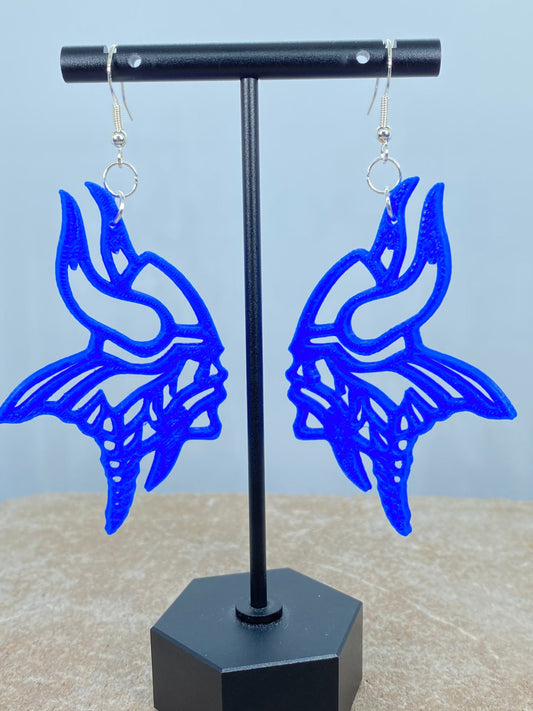 Custom Made 3D Printed Minnesota Vikings Earrings