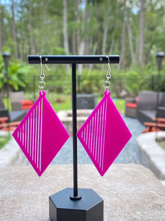 3D Printed Prismatic Diamond Earrings/Custom Color Orders