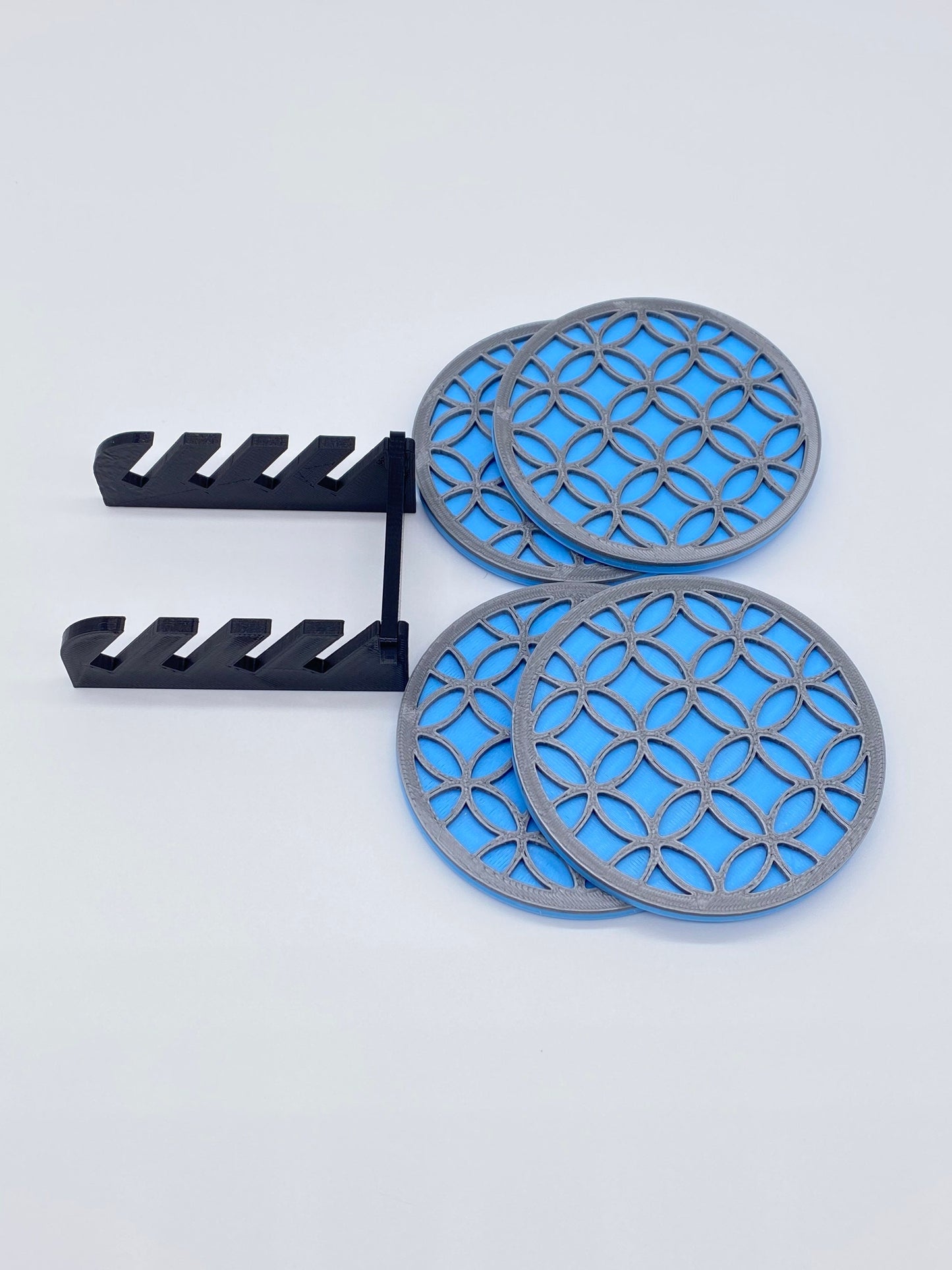 3D Printed Cathedral Style Drink Coaster/Set of 4 with Free Holder/Custom Color Options