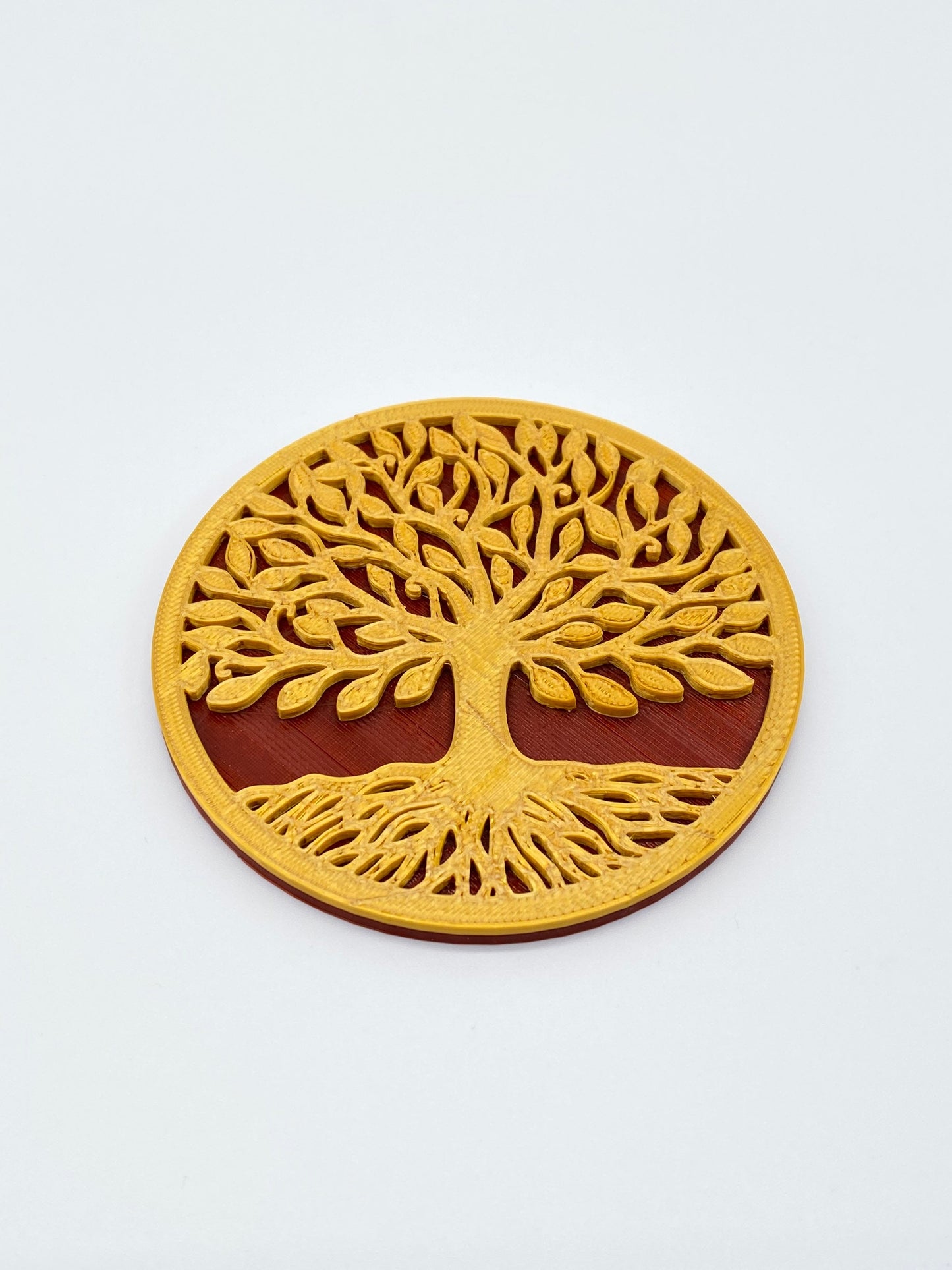 3D Printed Tree Of Life Drink Coaster/Set of 4 with Free Holder/Custom Color Options