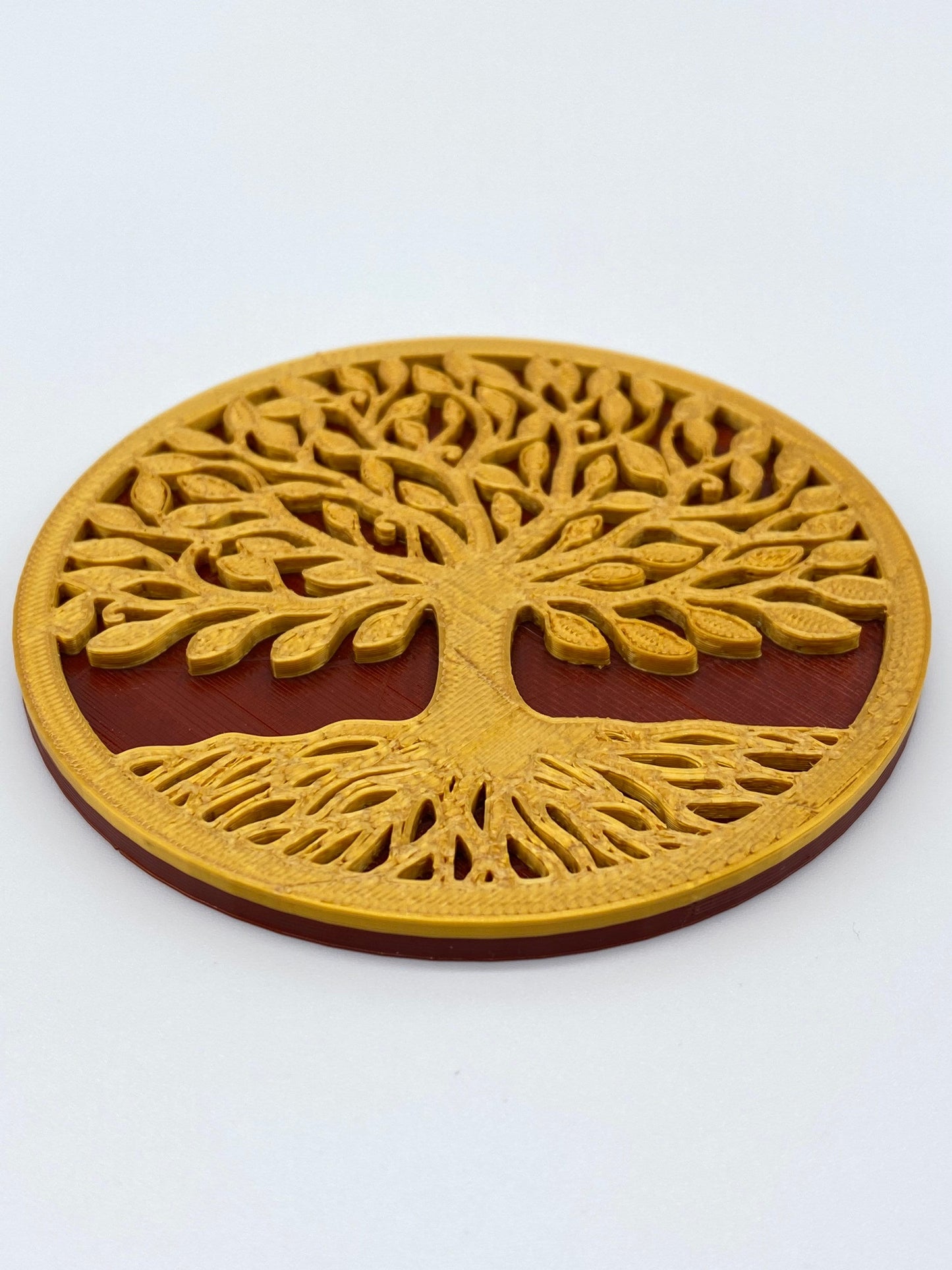 3D Printed Tree Of Life Drink Coaster/Set of 4 with Free Holder/Custom Color Options