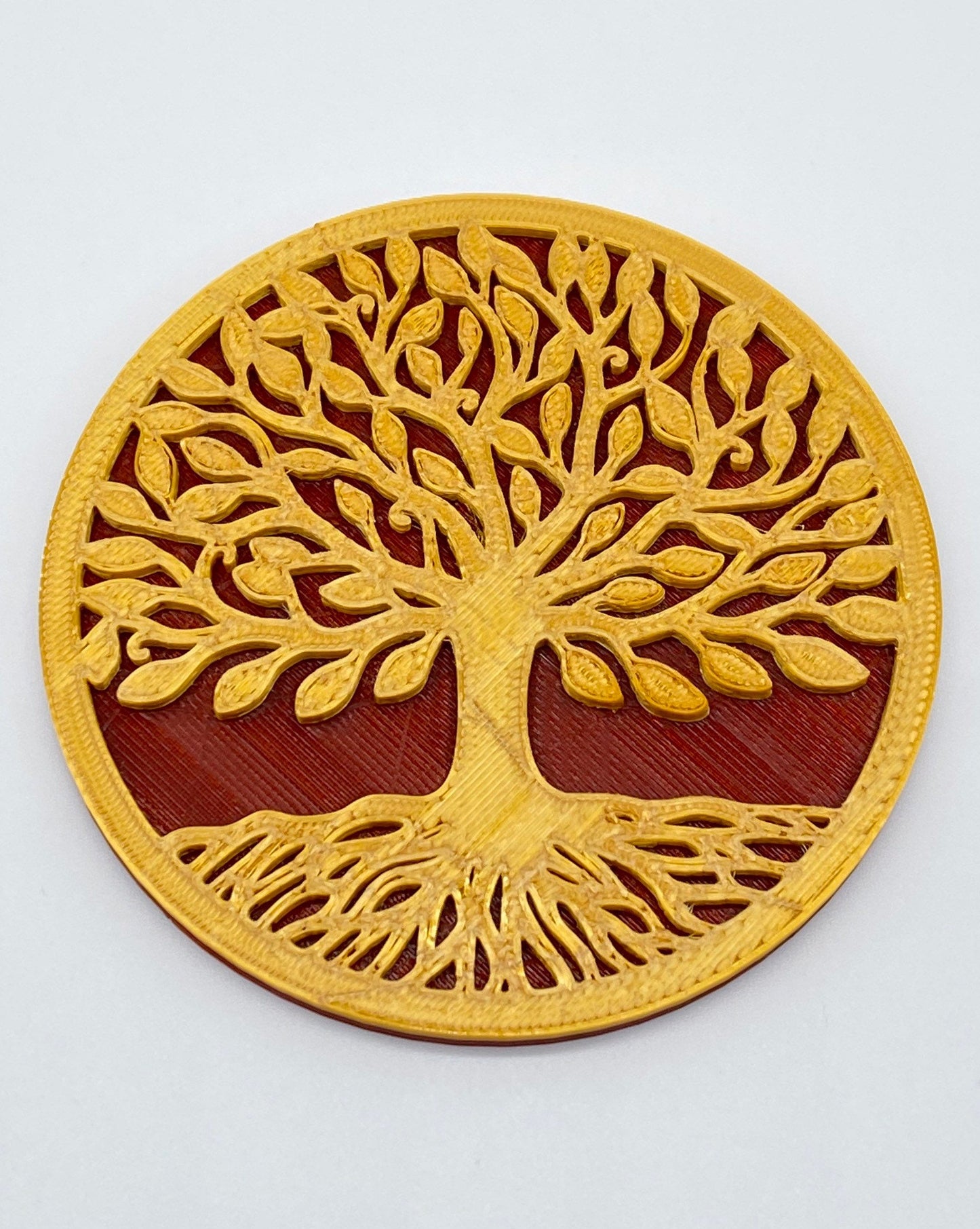 3D Printed Tree Of Life Drink Coaster/Set of 4 with Free Holder/Custom Color Options