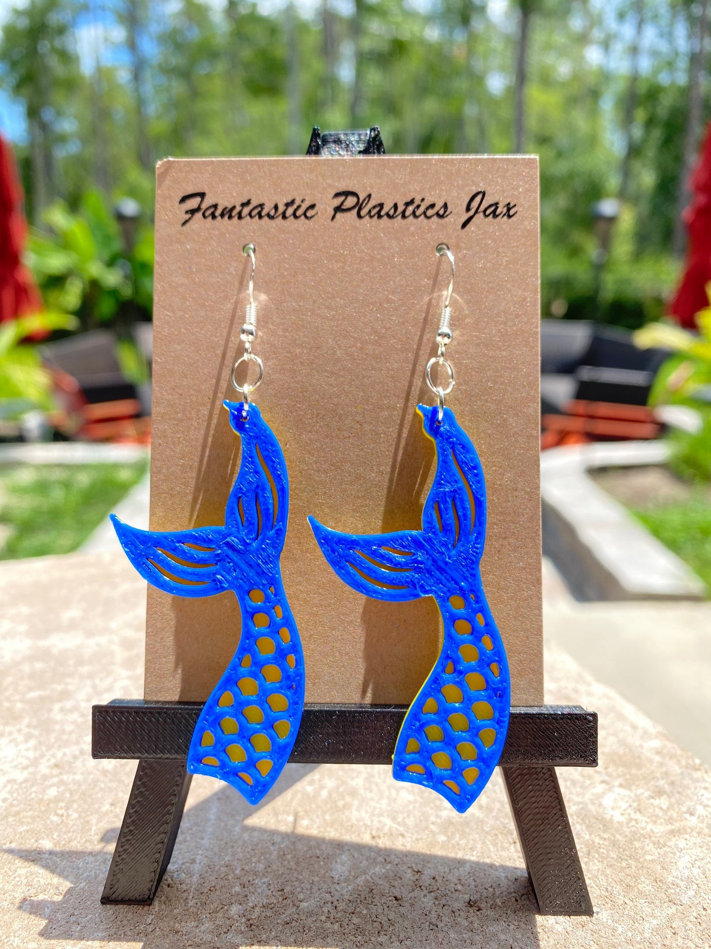 3D Printed Mermaid Tail Earrings/Custom Dual Tone Colors