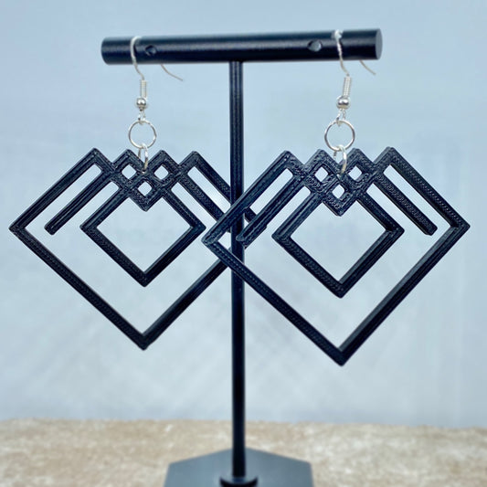 3D Printed The Four Elements of Matter “Earth, Air, Fire and Water” Earrings/Custom Color Orders