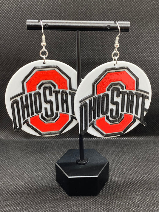 3D Printed Ohio State Buckeyes Earrings/Custom Design/ Football