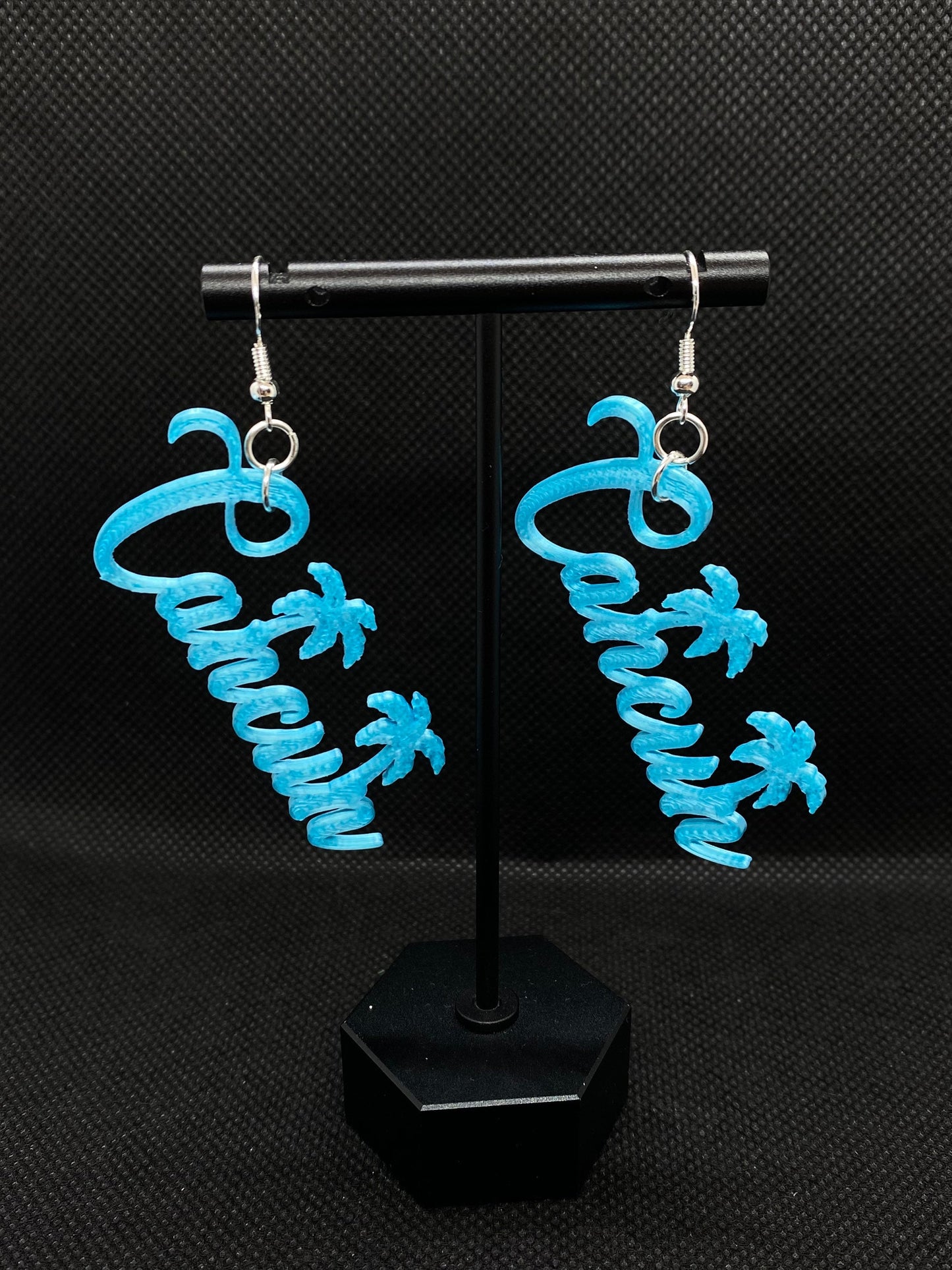 3D Printed Cancun Mexico Earrings with palm trees set/Single color/island fresh earrings/vacation