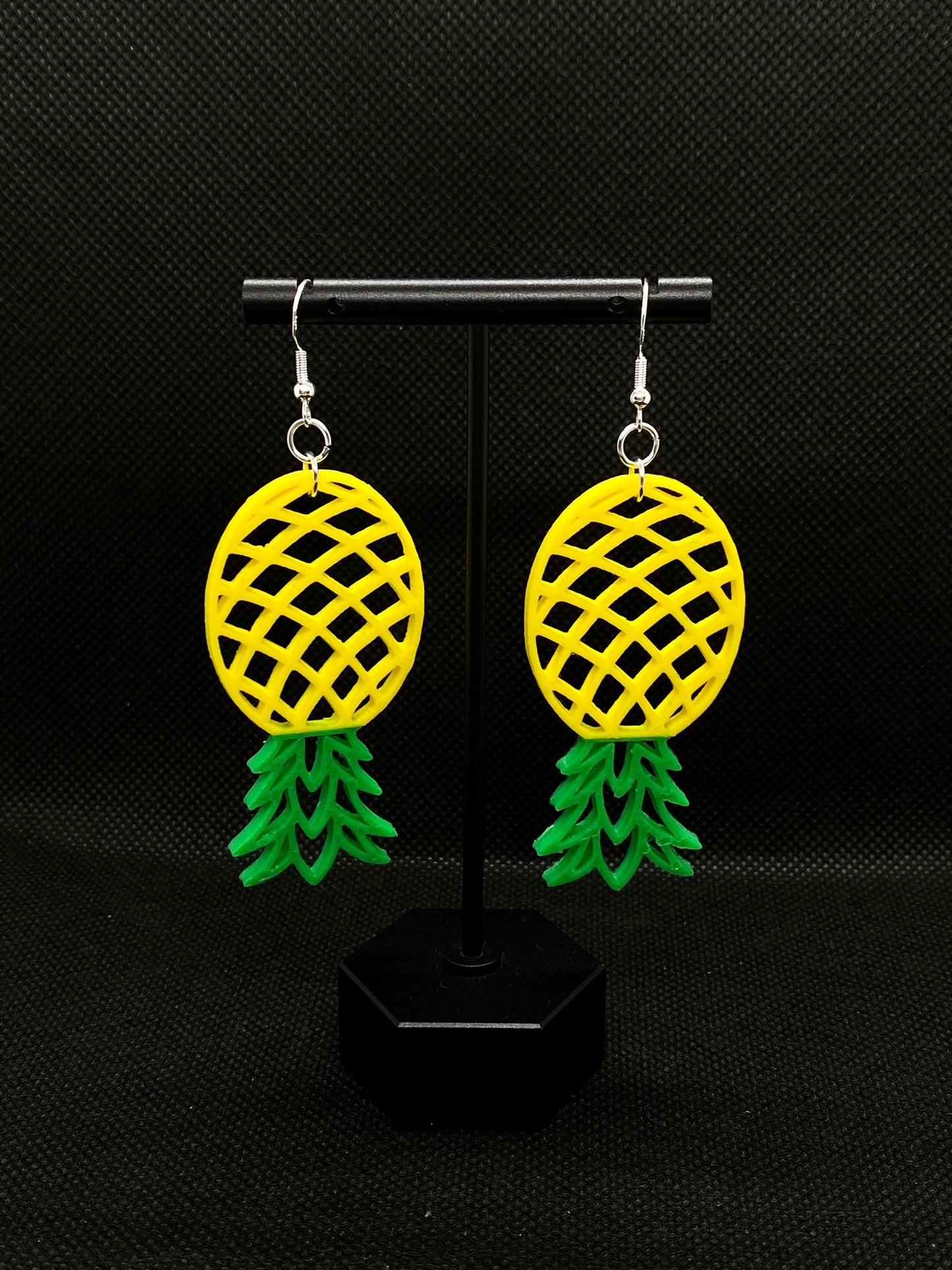 3D Printed Upside Down Pineapple Earring Set/Single and Dual color/Island Fresh Fruit Earrings/Glow In The Dark Available