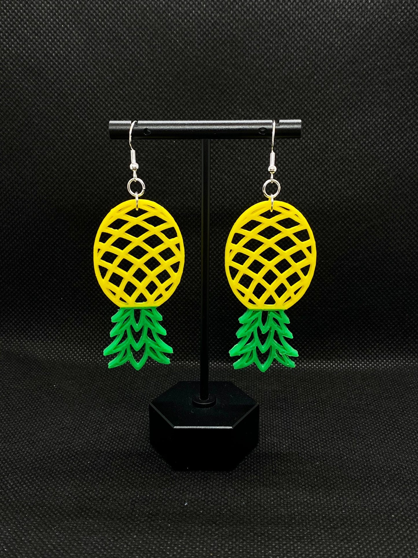 3D Printed Upside Down Pineapple Earring Set/Single and Dual color/Island Fresh Fruit Earrings/Glow In The Dark Available