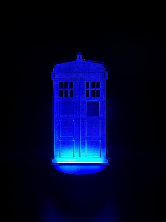 TARDIS Dr. Who 3D LED Lamp/Multi Color/Illusion Laser Cut Art/Personalized Gift/Free Remote, Plug and shipping
