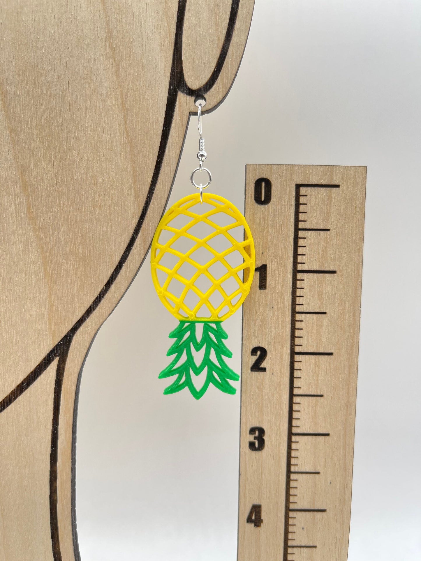 3D Printed Upside Down Pineapple Earring Set/Single and Dual color/Island Fresh Fruit Earrings/Glow In The Dark Available