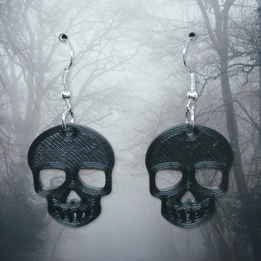 3D Printed Skull Earrings for Halloween/Many Colors/Sizes and Styles to Choose from