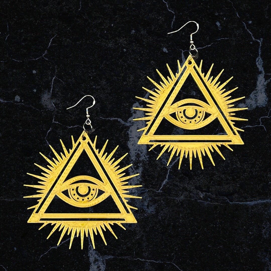 3D Printed All Seeing Eye Earrings (Eye of Providence)/Custom Color Order/Great for Gift/New Style/Design