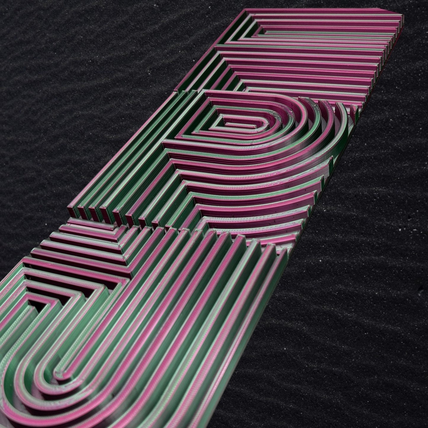 3D Printed Retro 90's Neon Wave Letters / Wall Decor / Custom Colors / Great for Gift / LARGE Decorative Letters