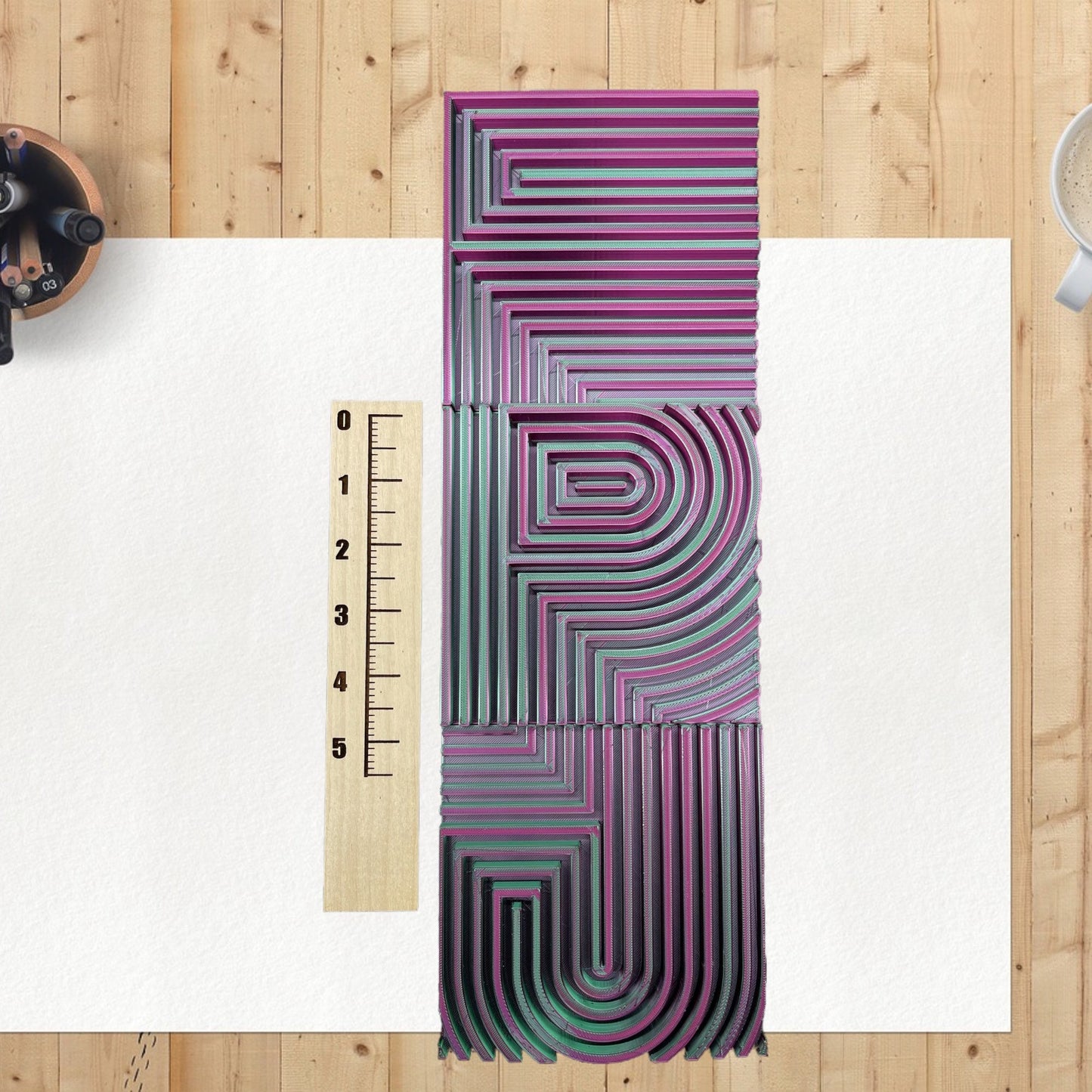 3D Printed Retro 90's Neon Wave Letters / Wall Decor / Custom Colors / Great for Gift / LARGE Decorative Letters